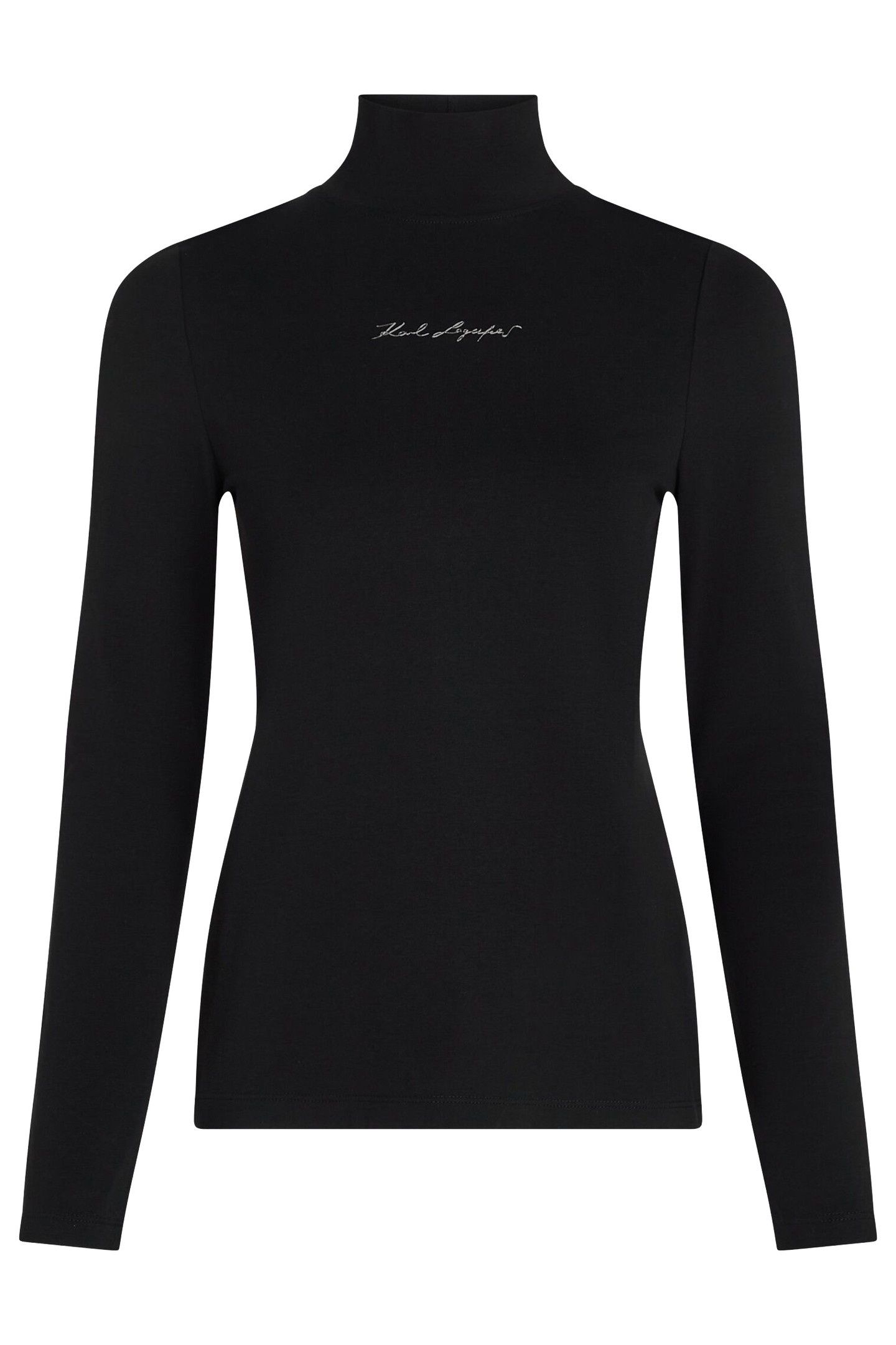 MOCK NECK SIGNATURE LS TOP BLACK 2