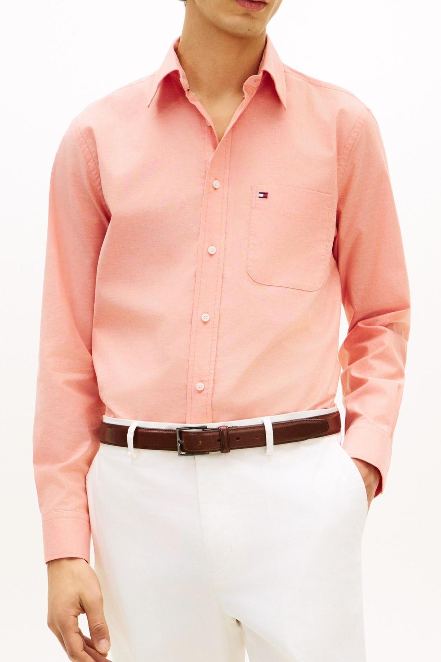 LIGHT OXFORD SOLID SHIRT BRILLIANT ORANGE 1