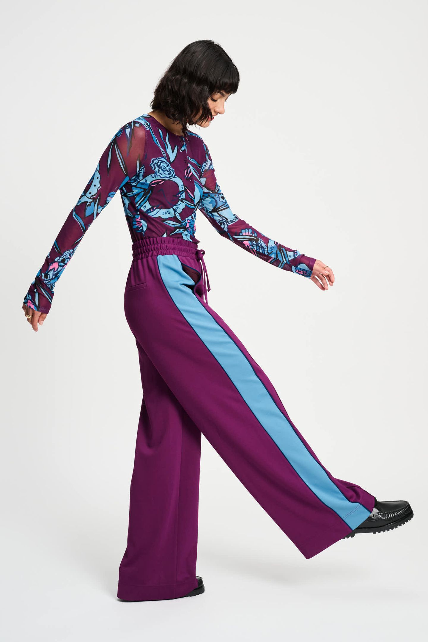PANTS - COLOURBLOCK PLUM 3