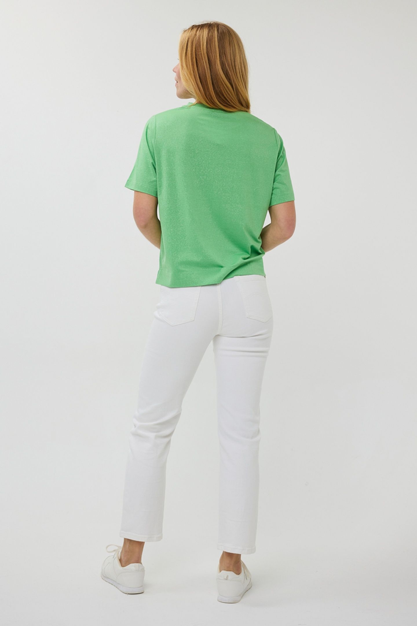 T-SHIRT S/SLVE WIDE FIT LUREX GREEN 4