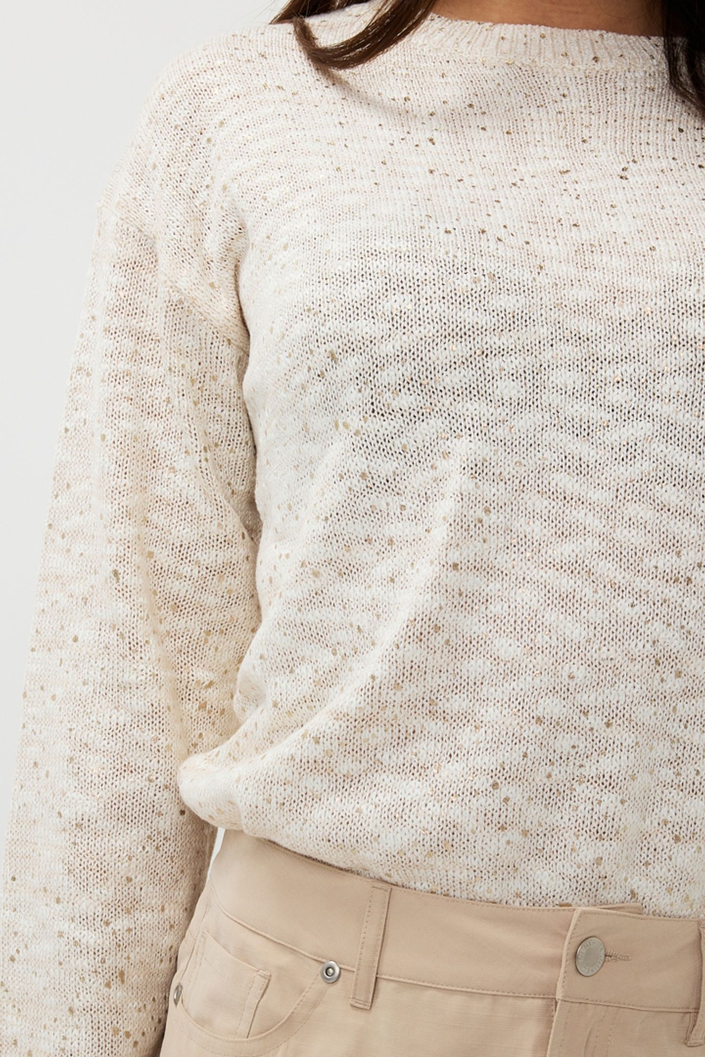 SWEATER SLUB COATED CHAMPAGNE 6