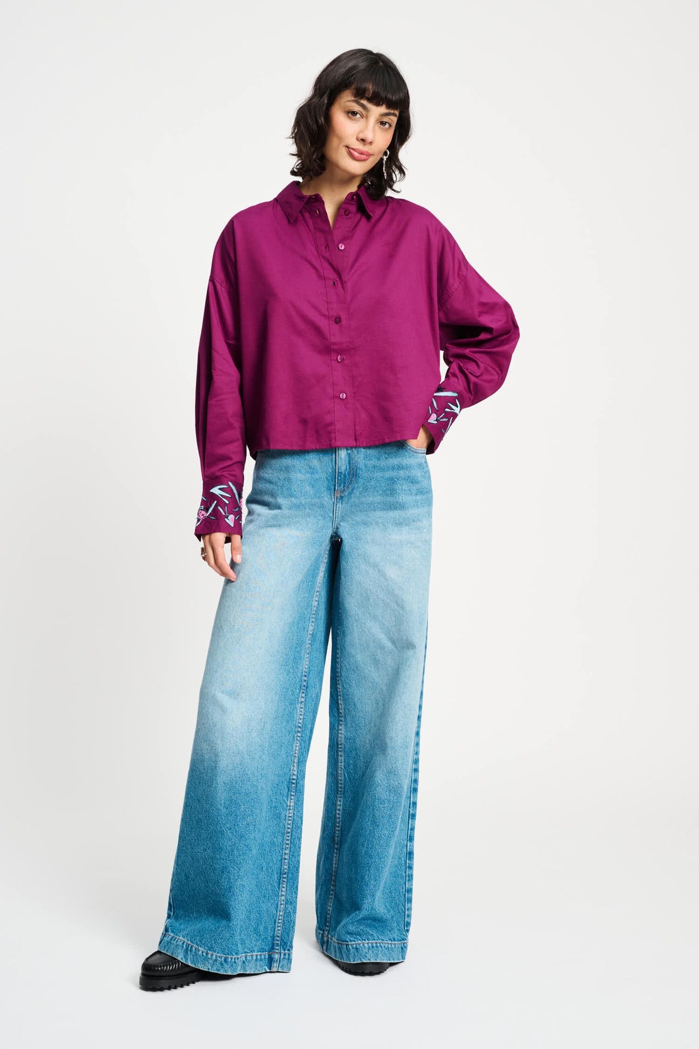 BLOUSE - PLUM MELANGE 2
