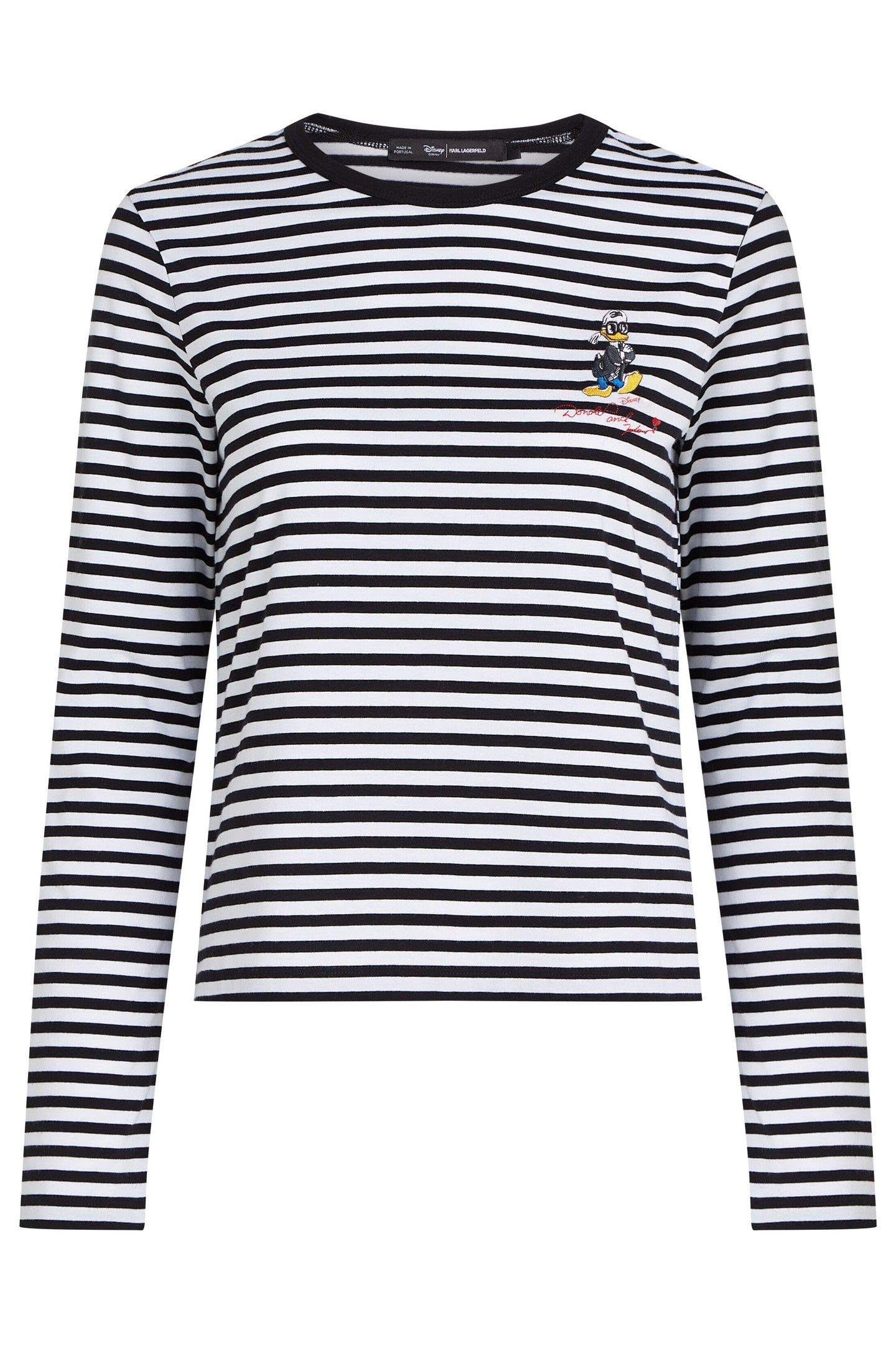 DISNEY STRIPE LONGSLEEVE T-SHIRT SMALL STRIPE BLACK-WHITE 5