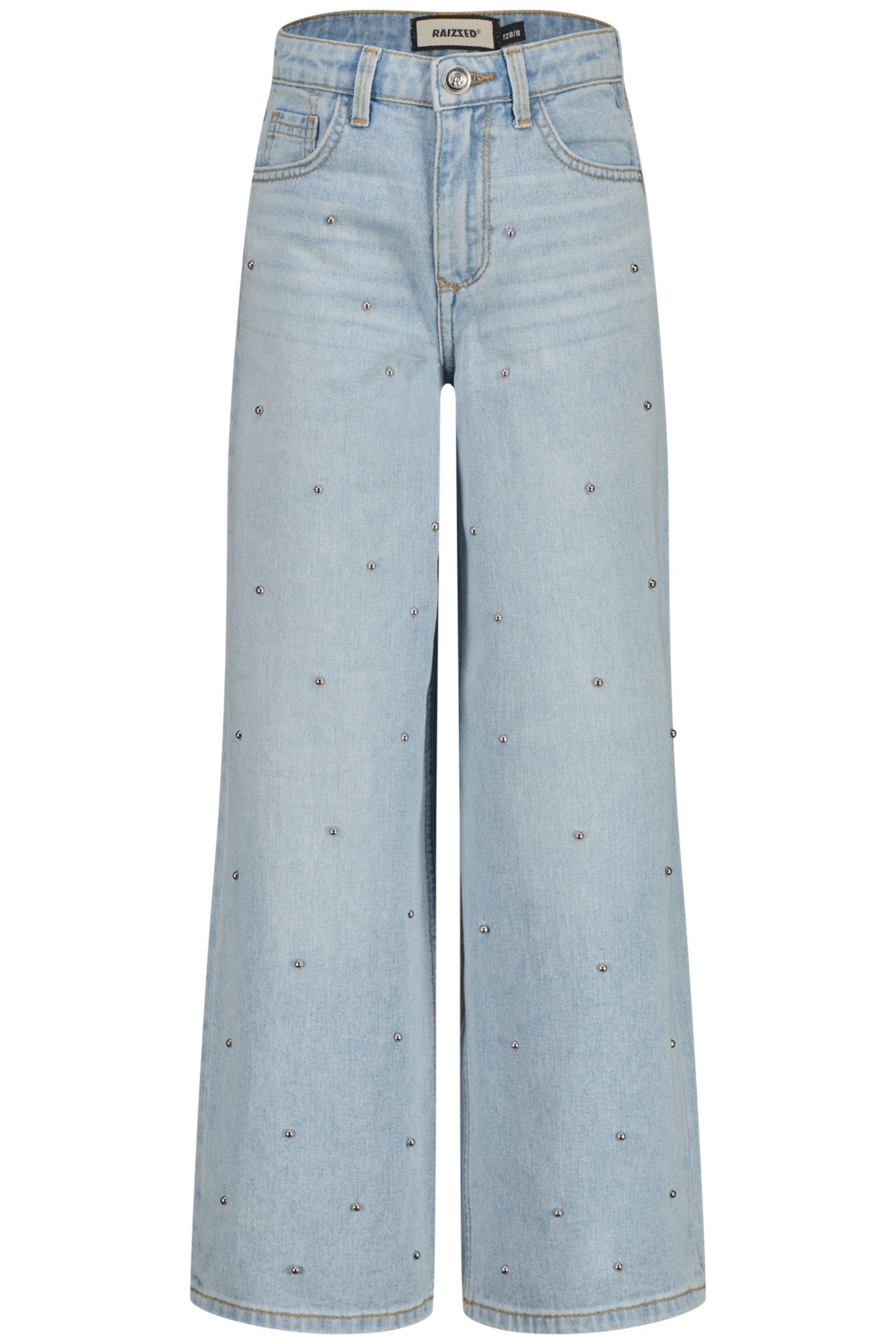 GIRLS MONACO STUD JEANS LIGHT BLUE STONE 1