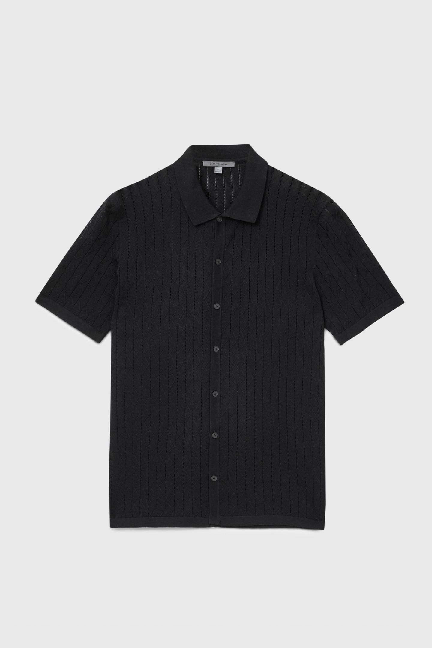 MOORE SS TEXTURE SWEATER SHIRT BLACK 3