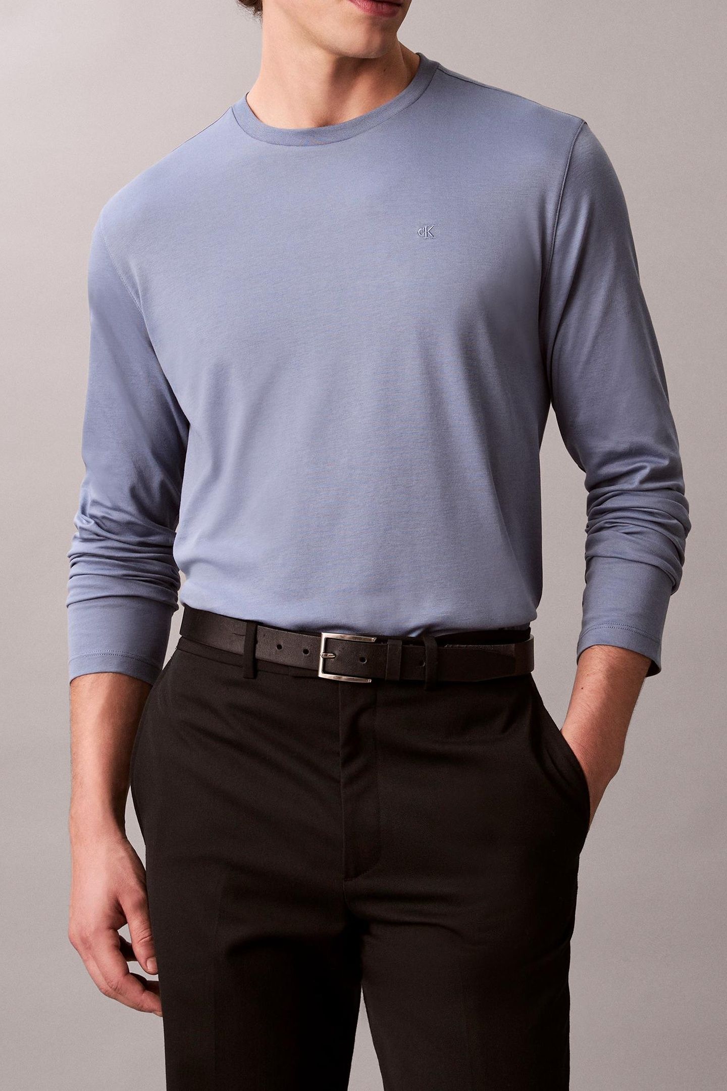 LS SUPIMA INTERLOCK TEE DUSTY SAILOR BLUE 1