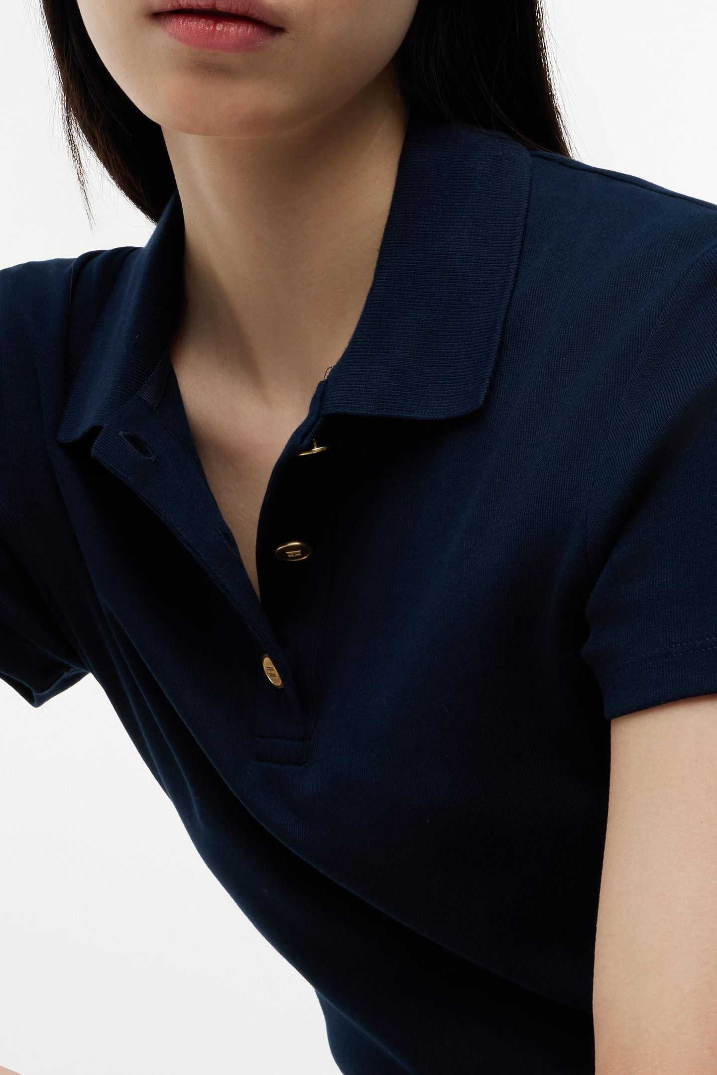GOLD BUTTON SLIM SS DARK NIGHT NAVY 5