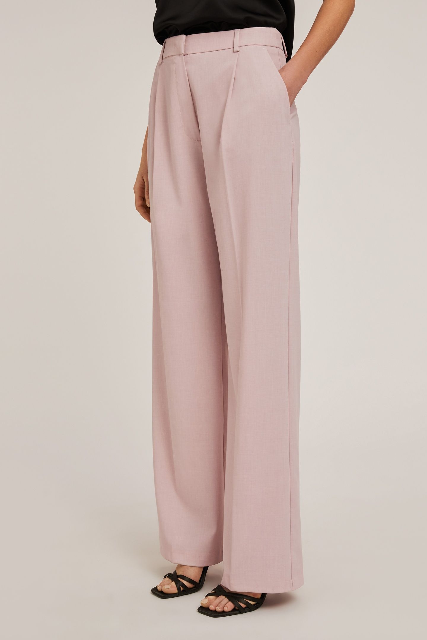 PALAZZO TROUSERS WITH PLEATS PINK 2