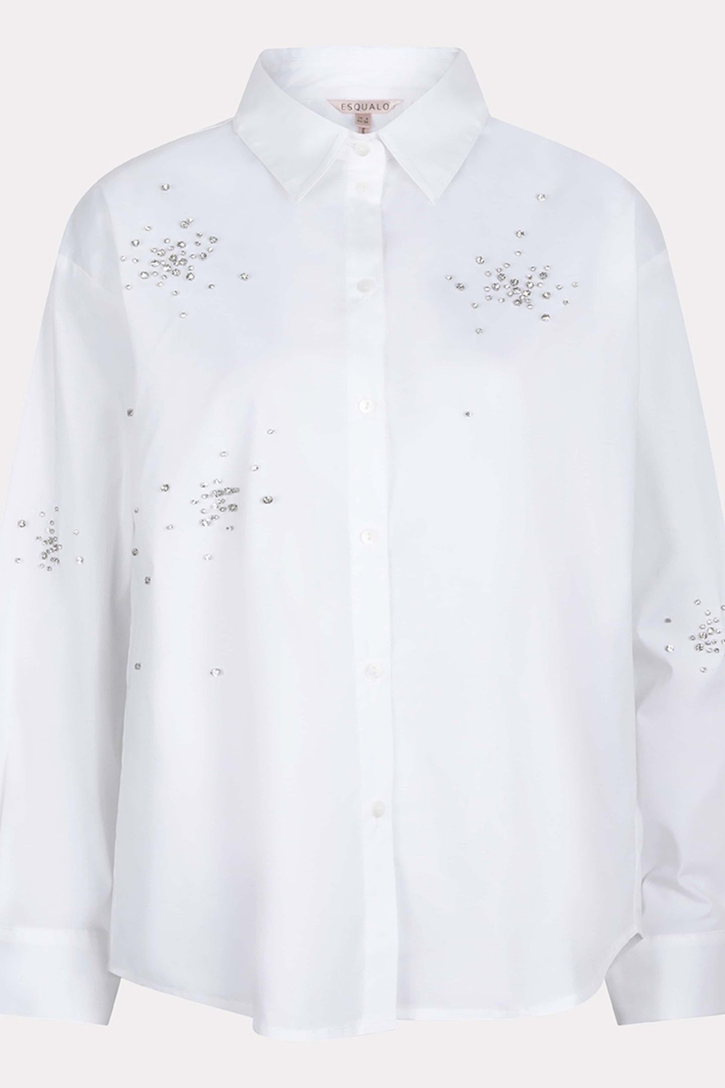 BLOUSE POPLIN RHINESTONES OFF WHITE 5