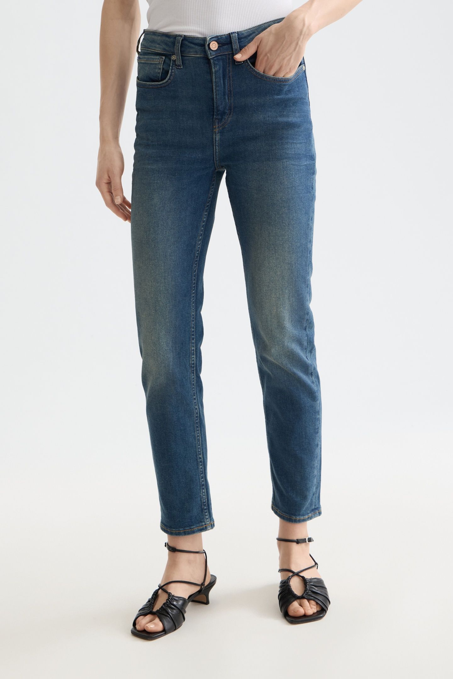 HIGH FIVE SUPER STRETCH SLIM JEANS CLASSIC BLUE 1