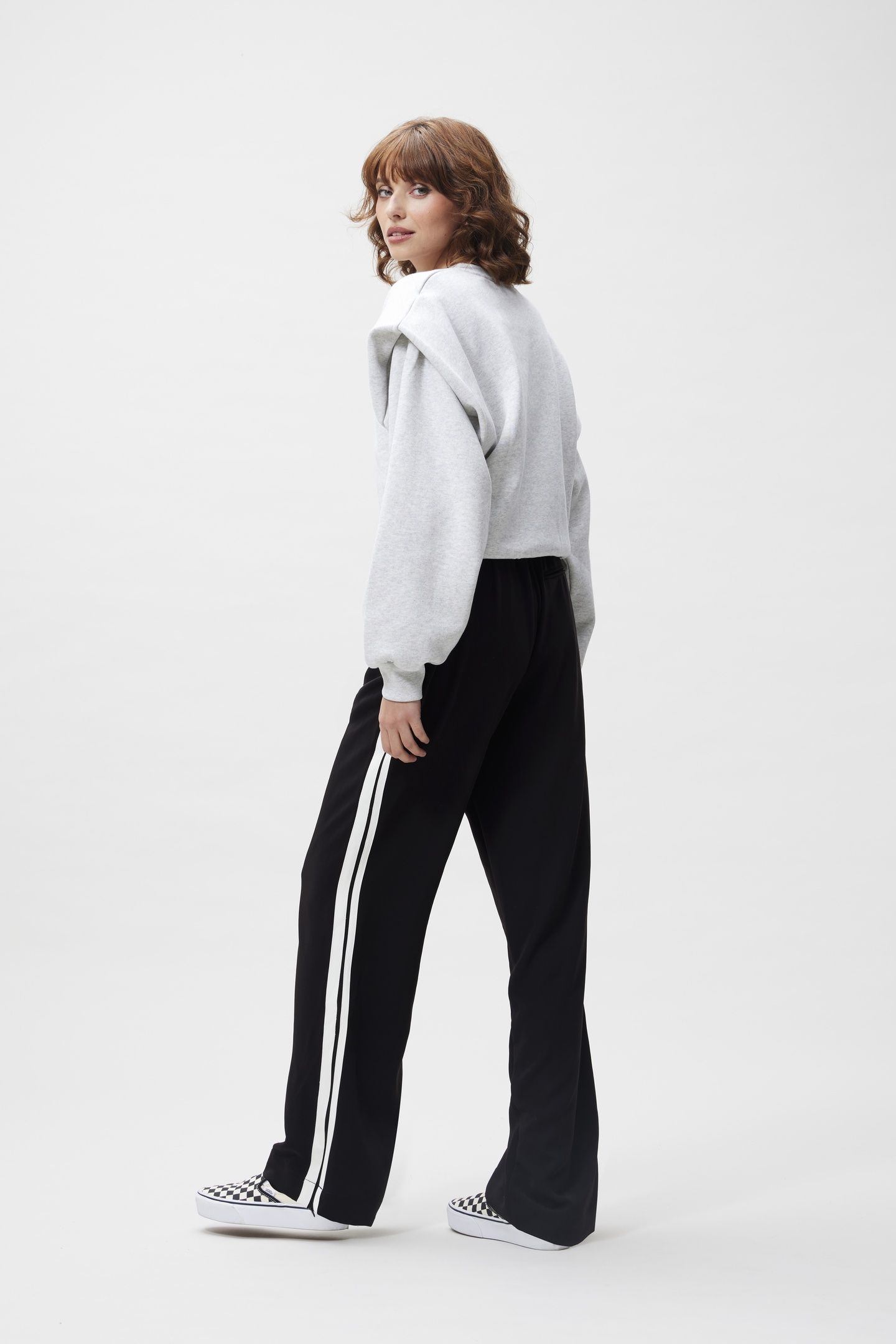 FOLDED SHOULDER SWEATER LIGHT GREY MELANGE 3
