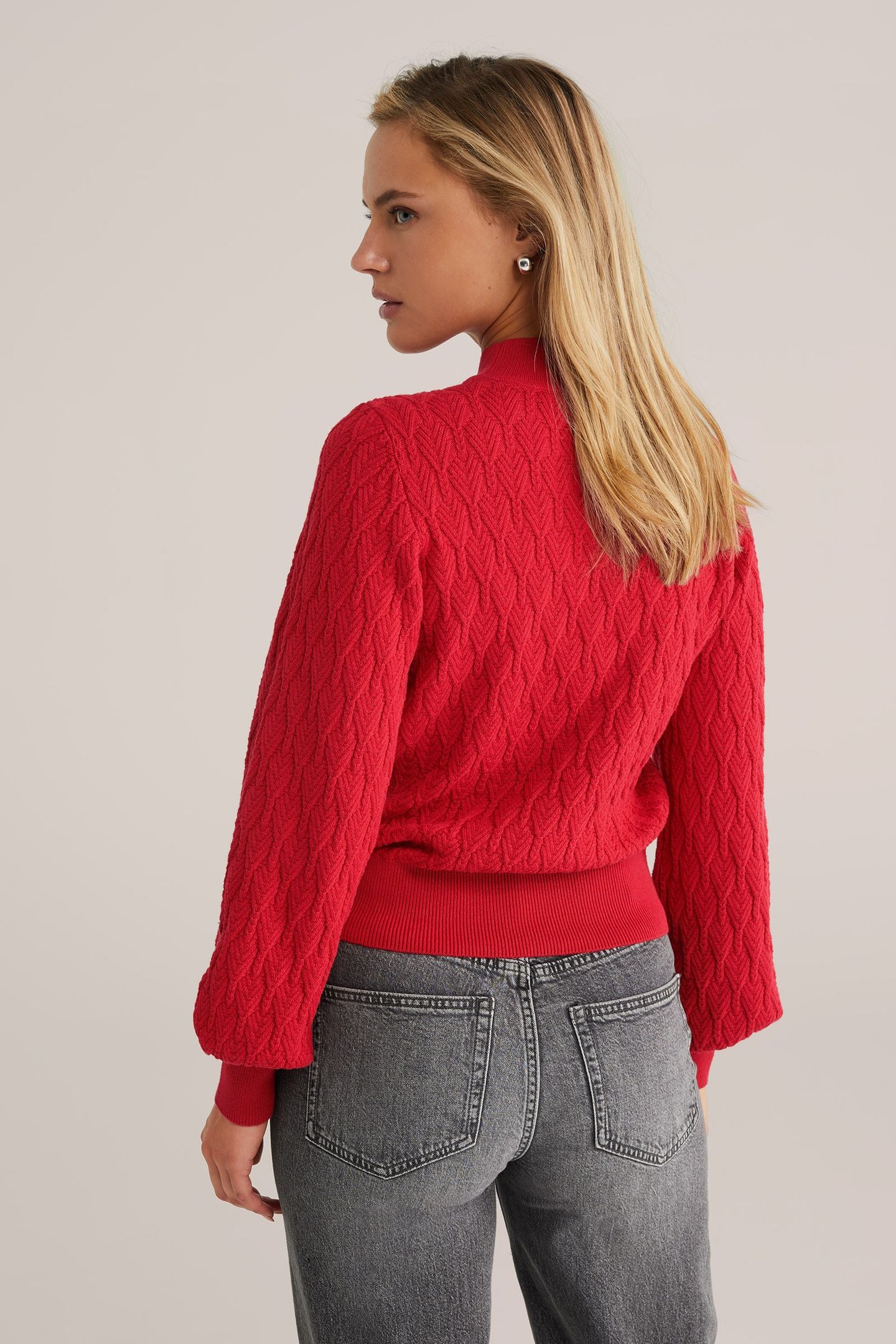 KNITTED PULLOVER FIRE RED 3
