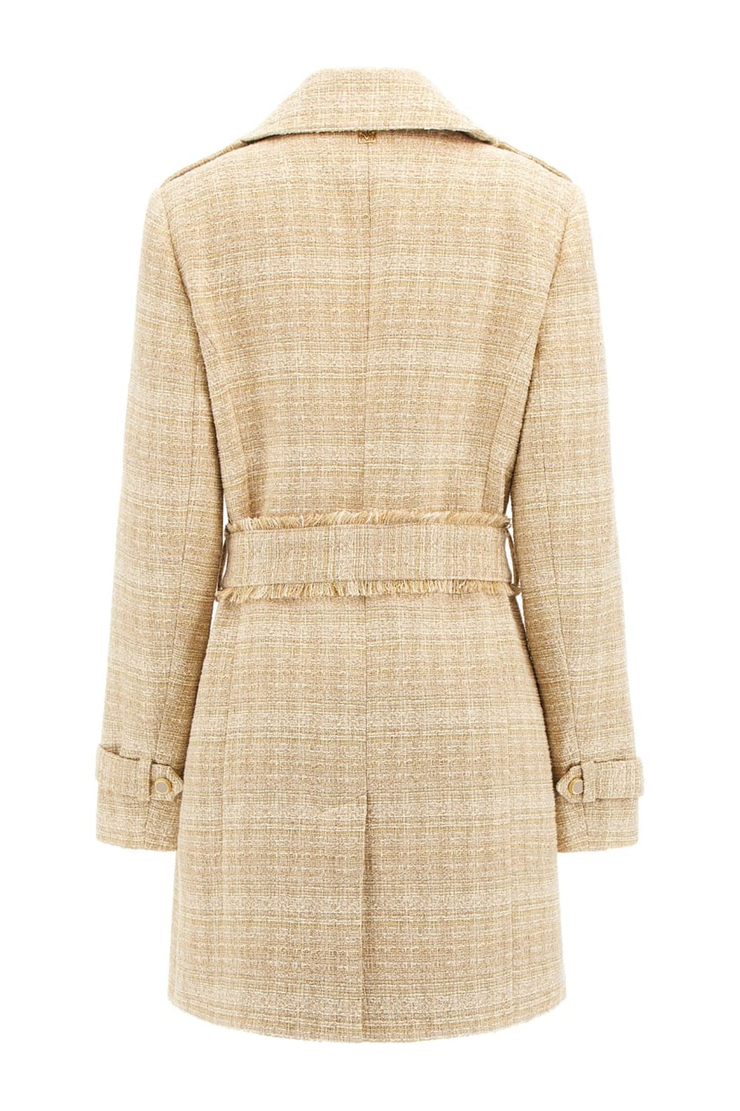 MARIAH TRENCH COAT VELVET TAUPE LUX TWE 4