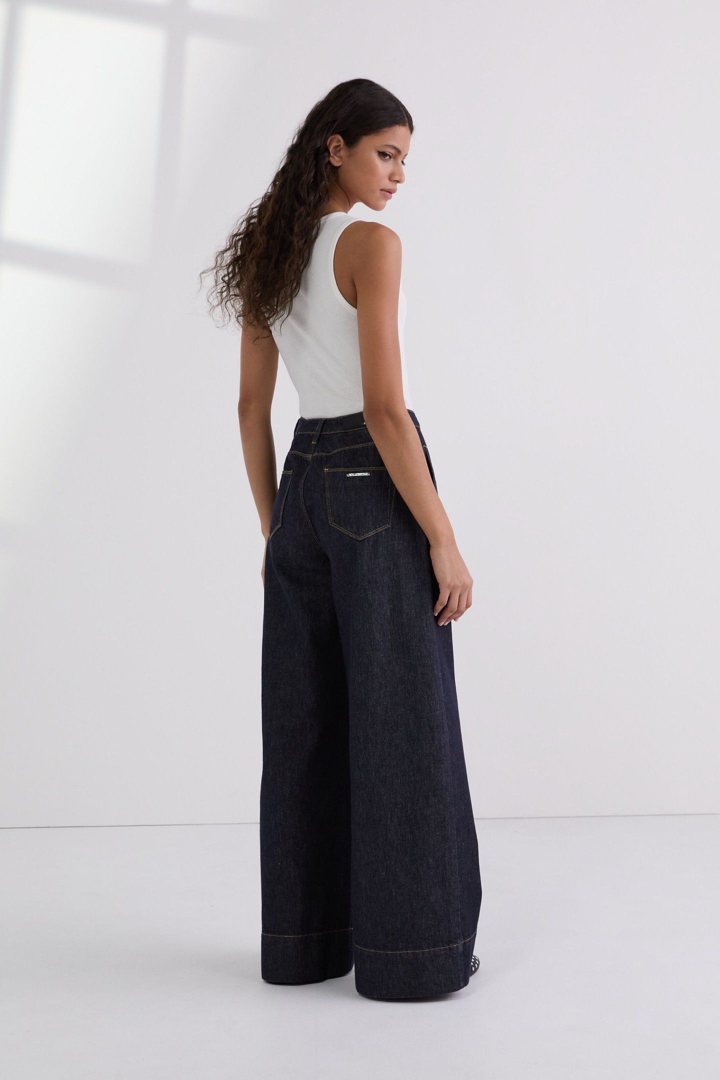 FASHION WIDE LEG DENIM DARK BLUE 6