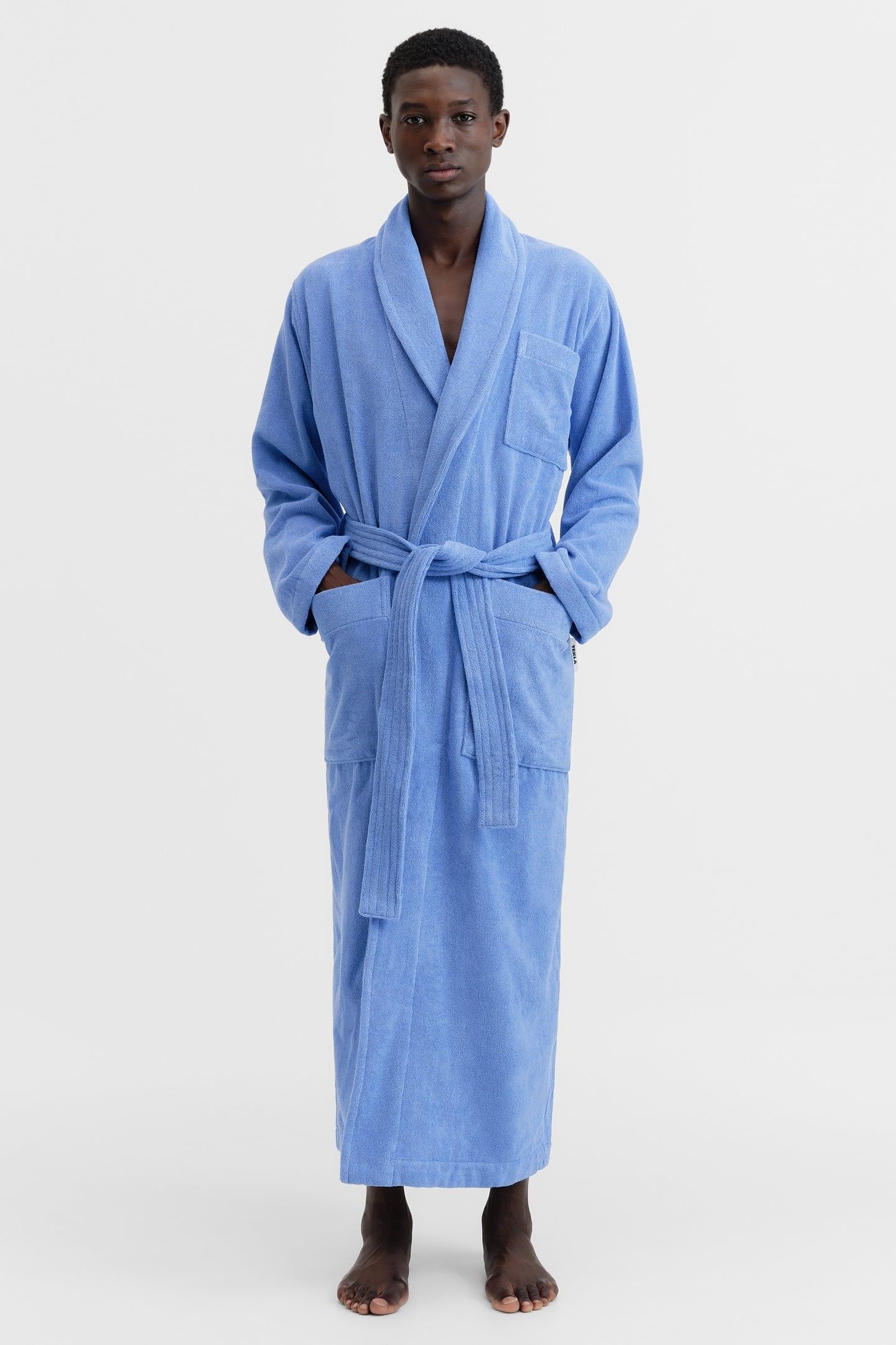 UNISEX CLASSIC BATHROBE CLEAR BLUE 4