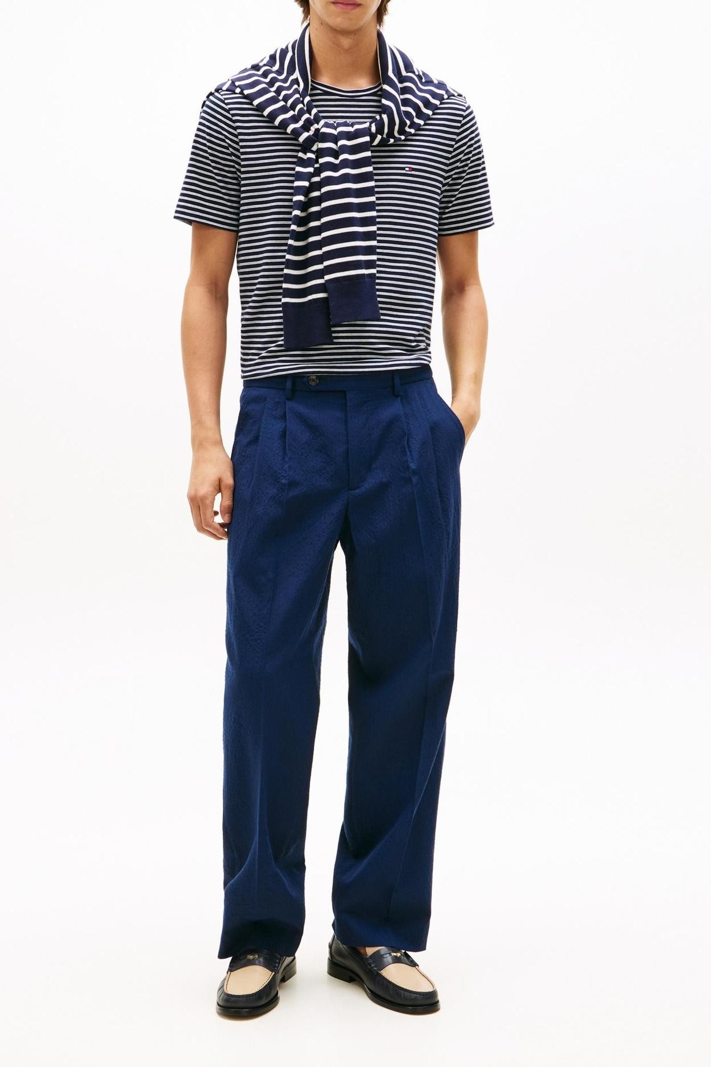 ESSENTIAL SEASONAL REGULAR FIT T-SHIRT DESERT SKY/ECRU STRIP 2