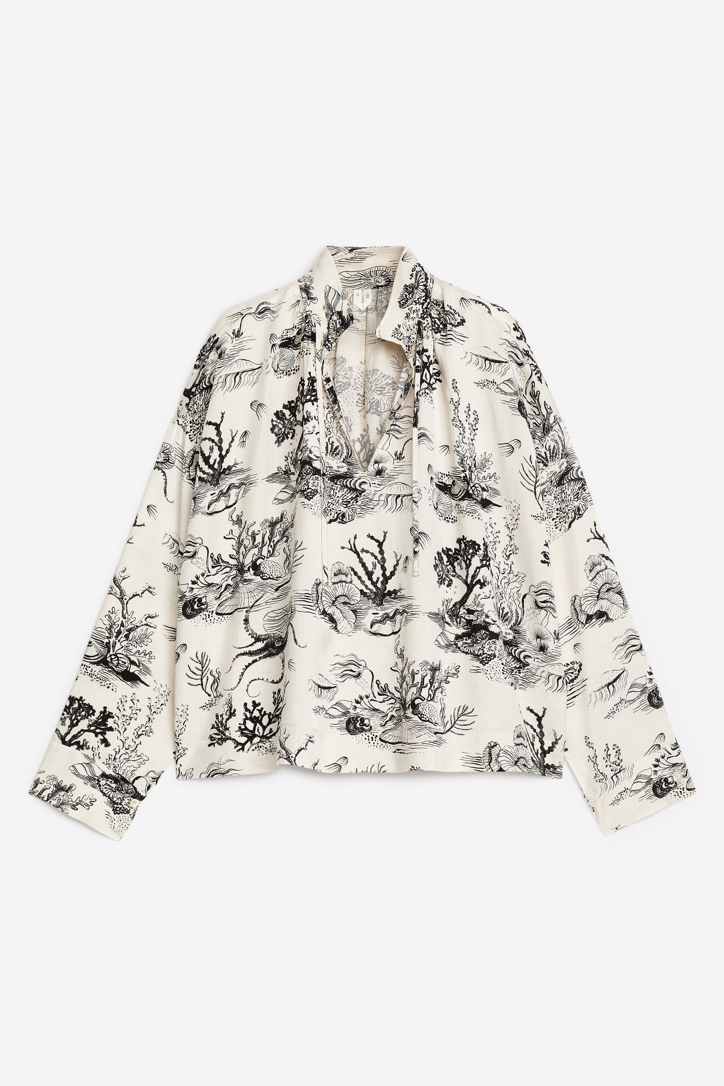 HAWA PRINTED BLOUSE BEIGE 3