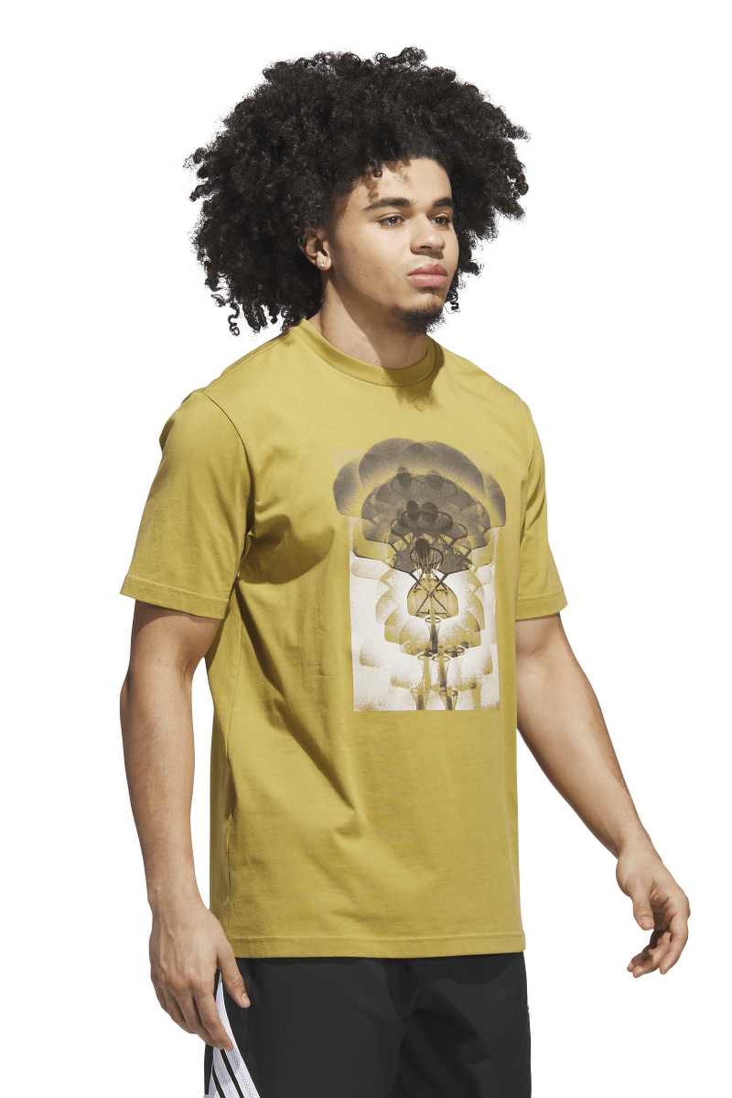 UNISEX PERFORMANCE KALEIDOSCOPE HOOP GRAPHIC T-SHIRT SAND GR 2