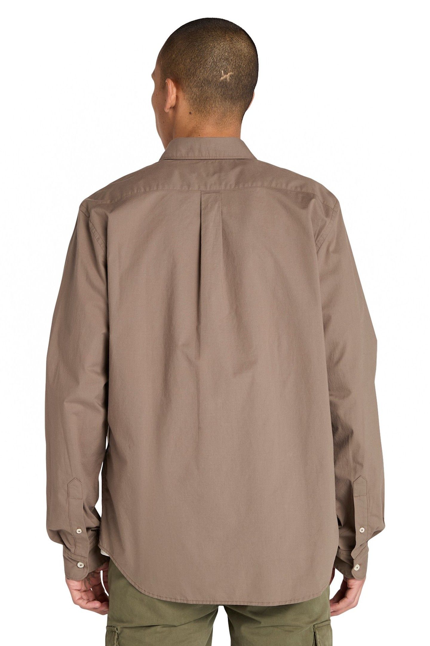 LONG SLEEVE STRETCH POPLIN SHIRT CHOCOLATE CHIP 2