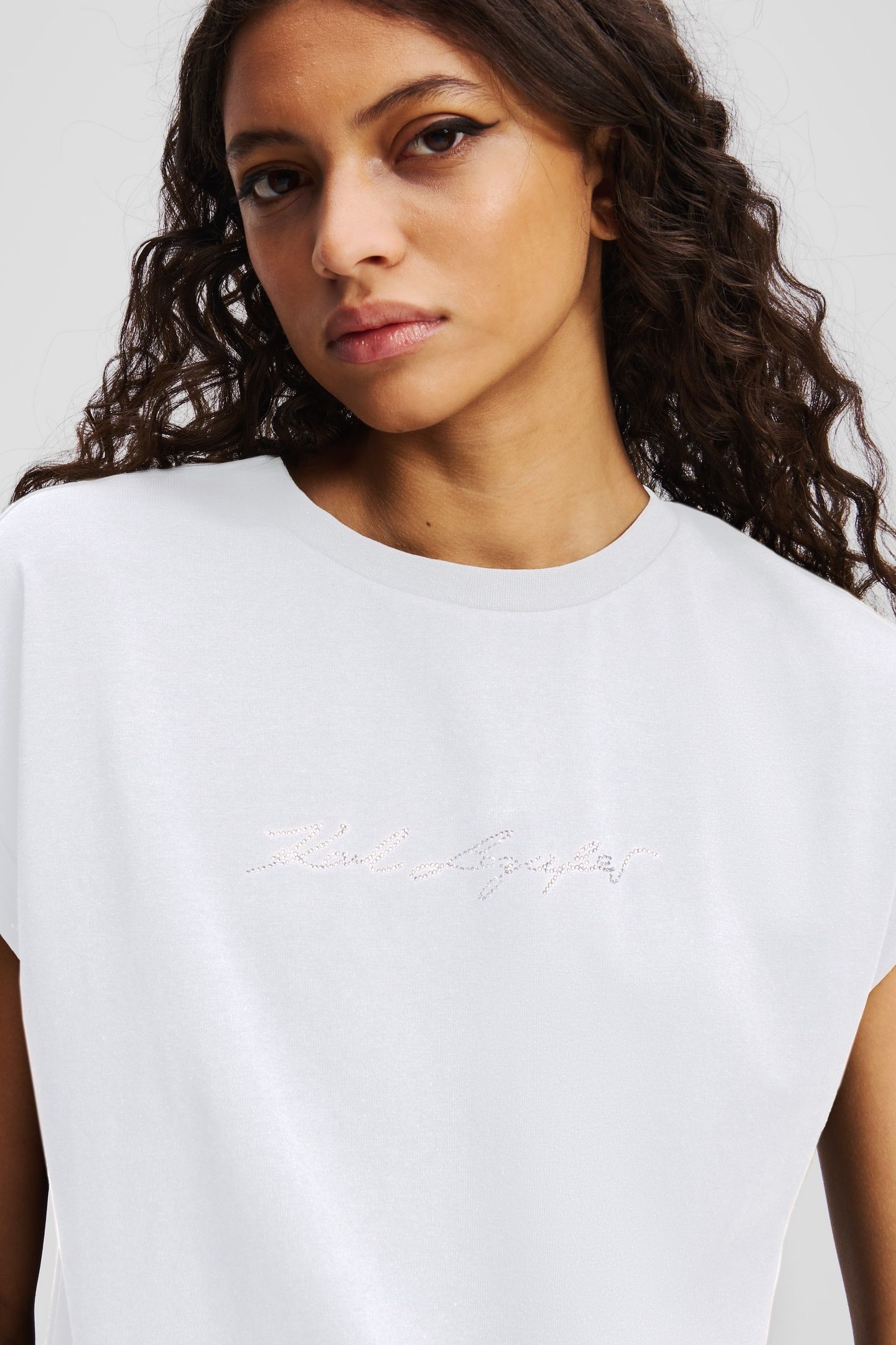 SIGNATURE RHINESTONE T-SHIRT WHITE 2