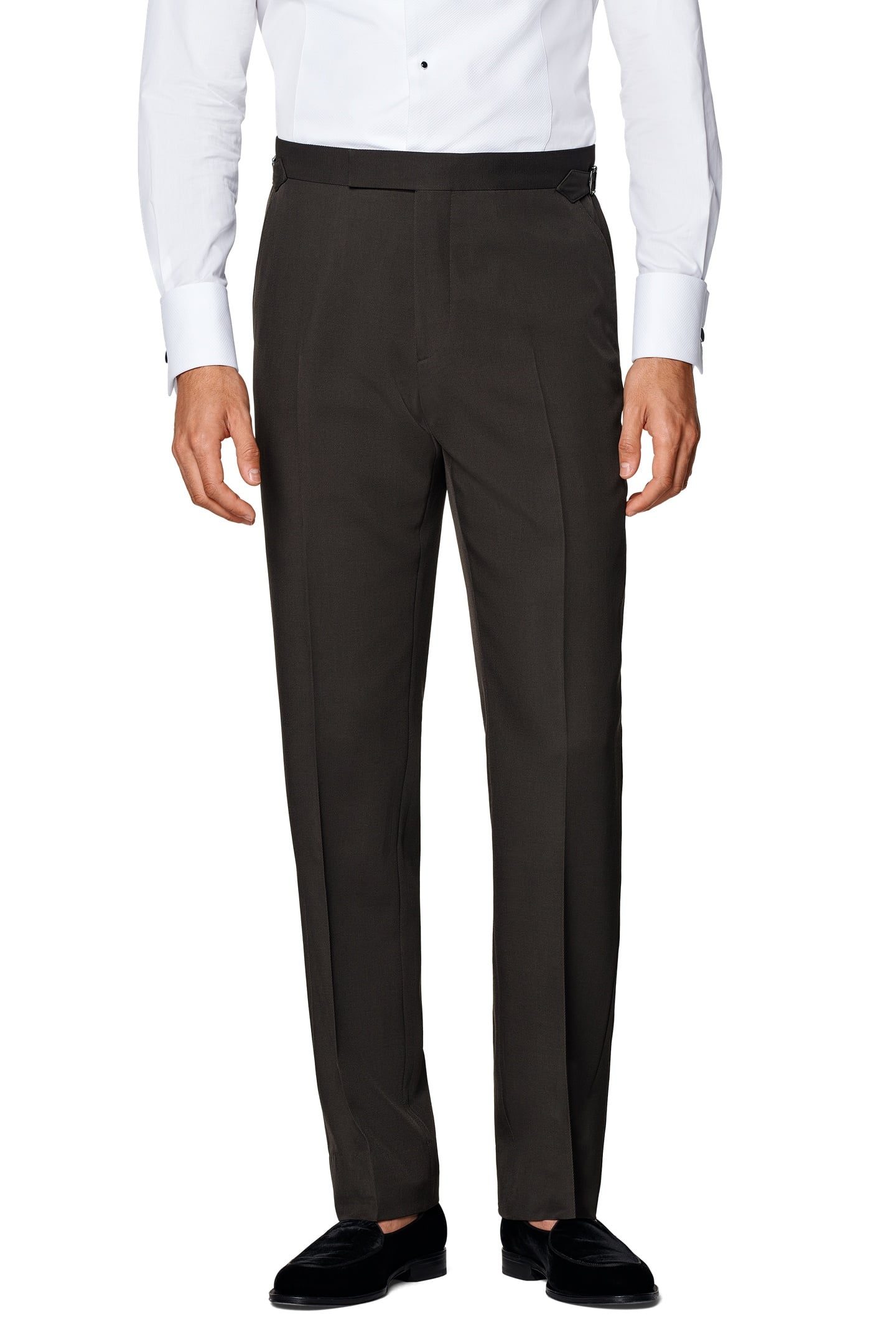 MILANO DARK BROWN PURE WOOL S120 NESTED TUXEDOS DARK BROWN 2