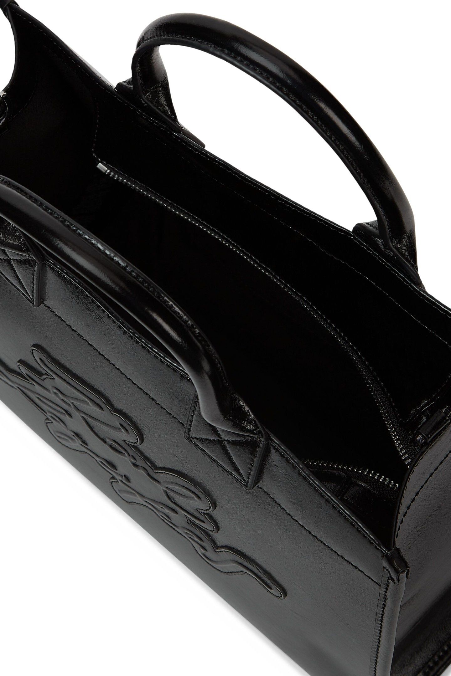 K/SHOPPER TEXT TOTE BLACK 3