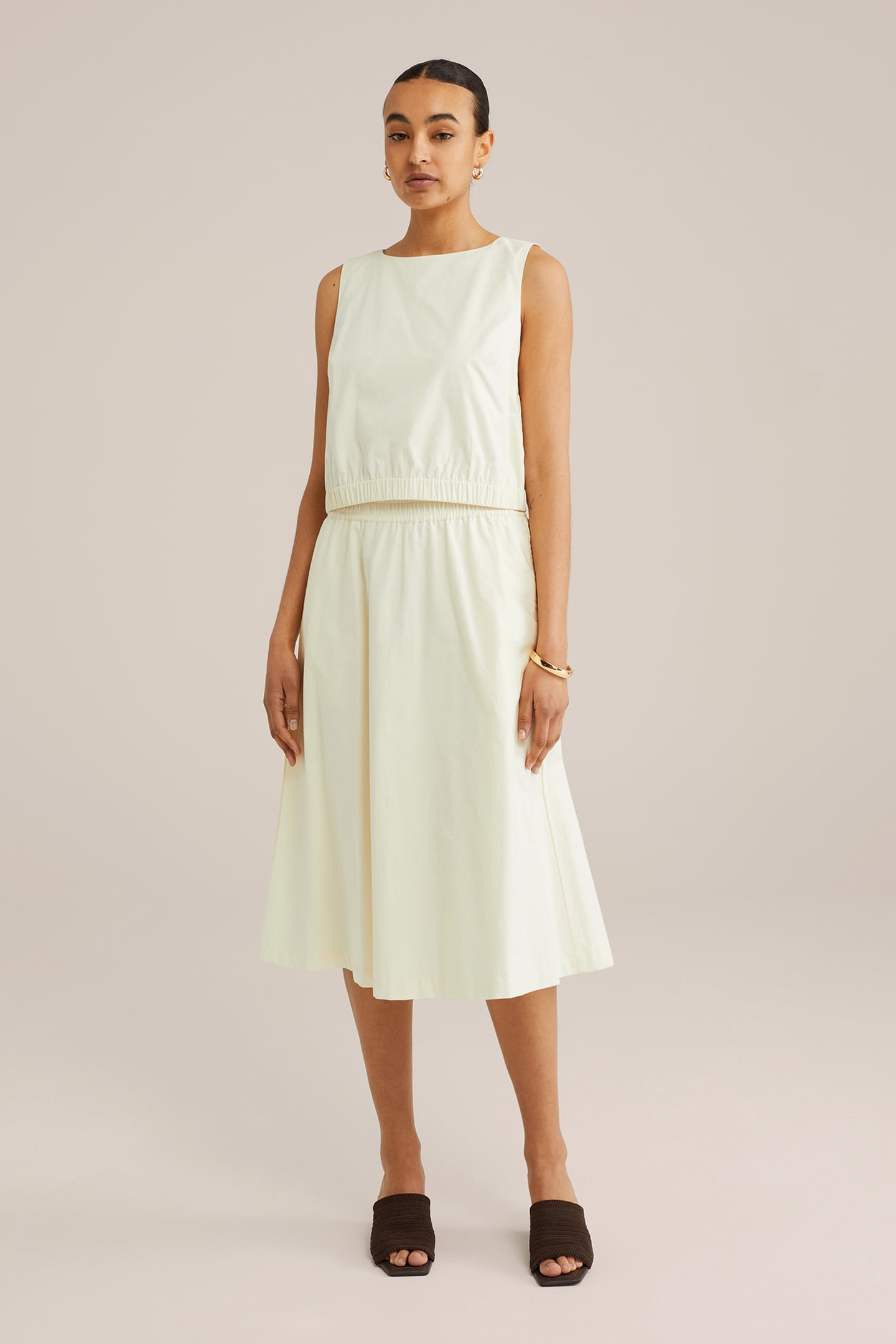 SKIRT MEDIUM LENGTH LIGHT YELLOW 3