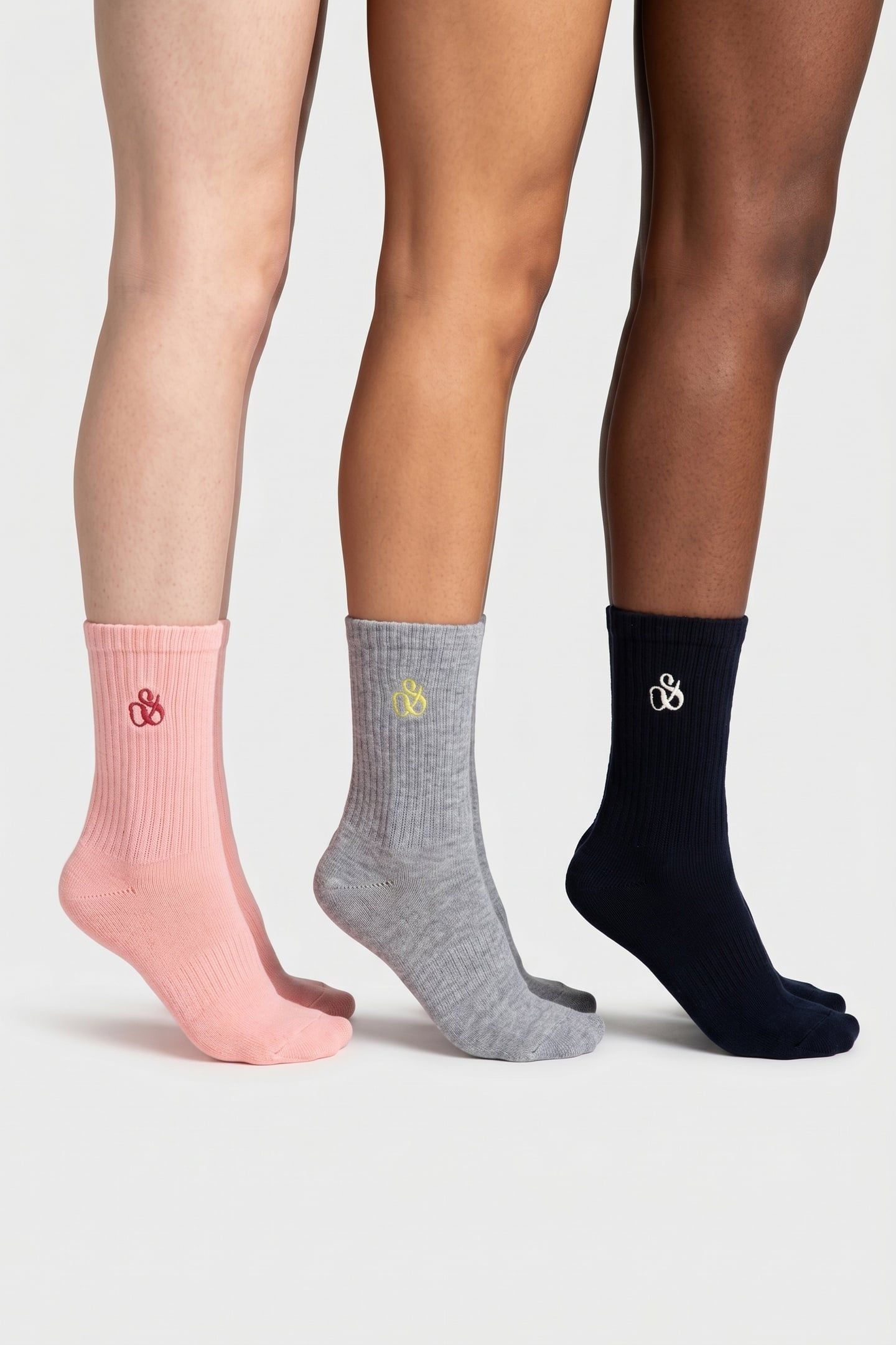 GIRL 3PK GIRLS 1/2 TERRY CREW PINK 4
