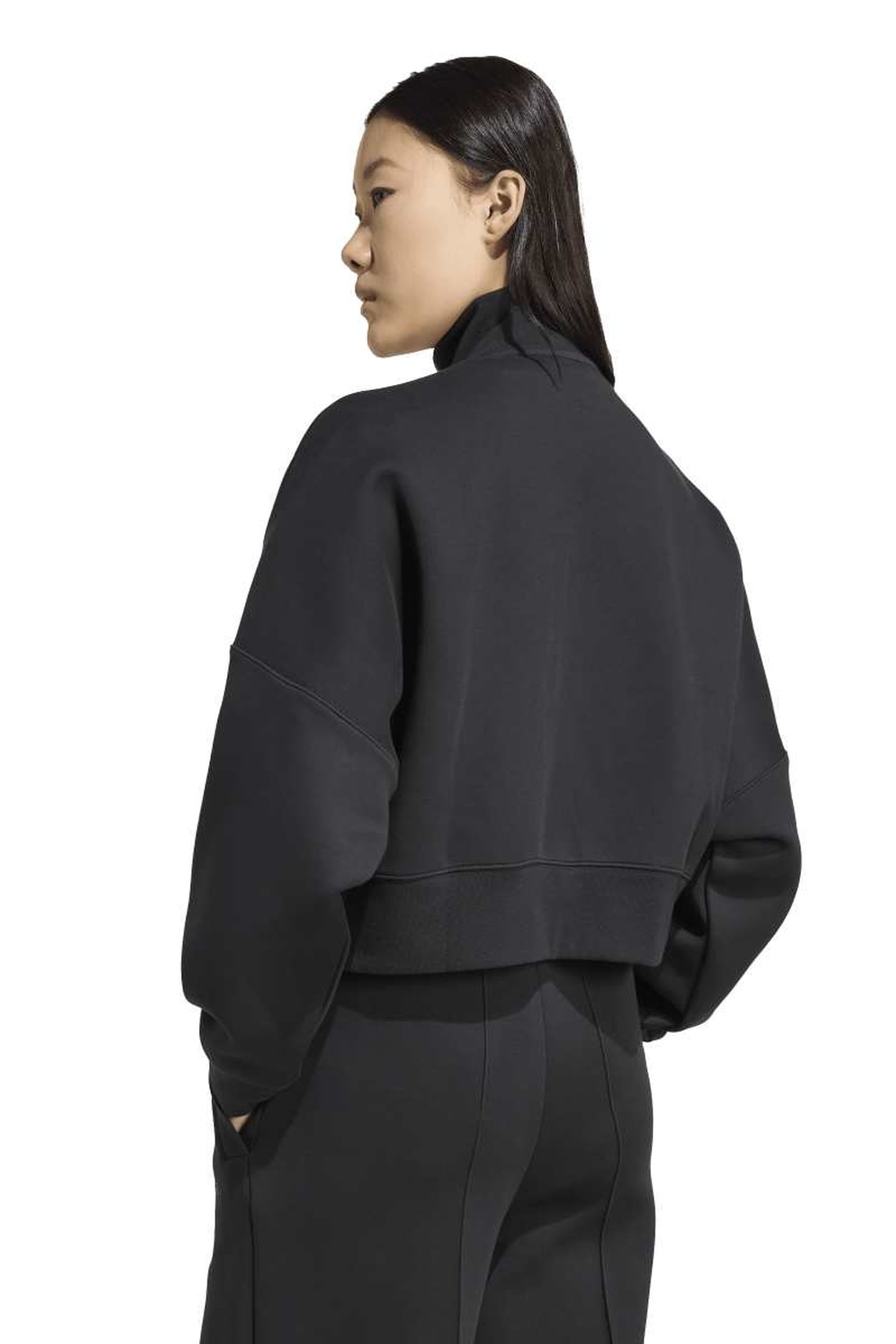 ORIGINALS OFF PLACED 3 STRIPES ZIP UP BLACK 5