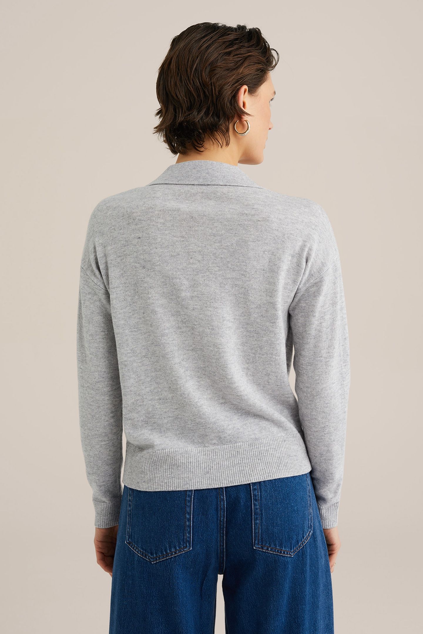 KNITTED PULLOVER LIGHT GREY 2