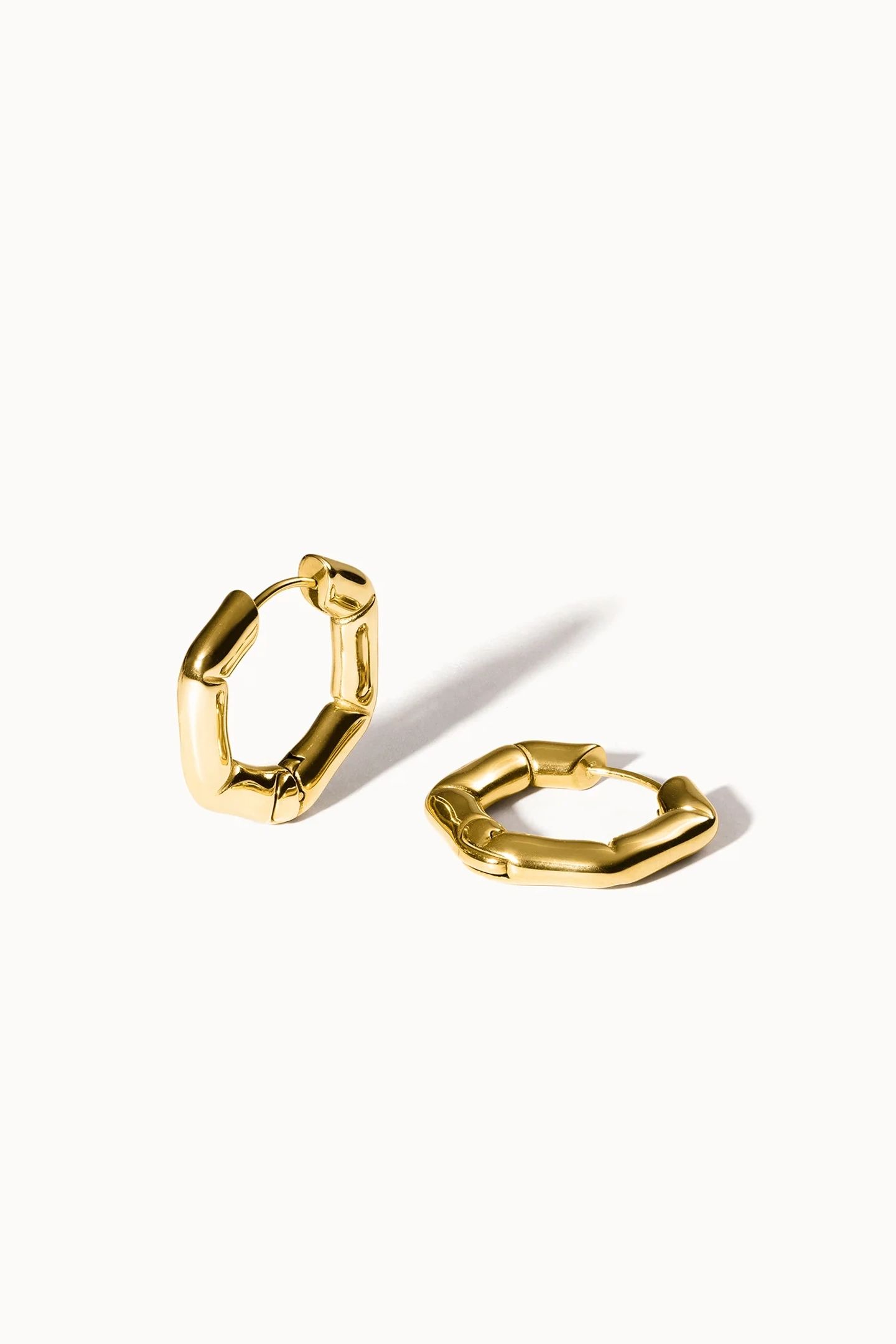 HEXAGON OHRRINGE GOLD 2