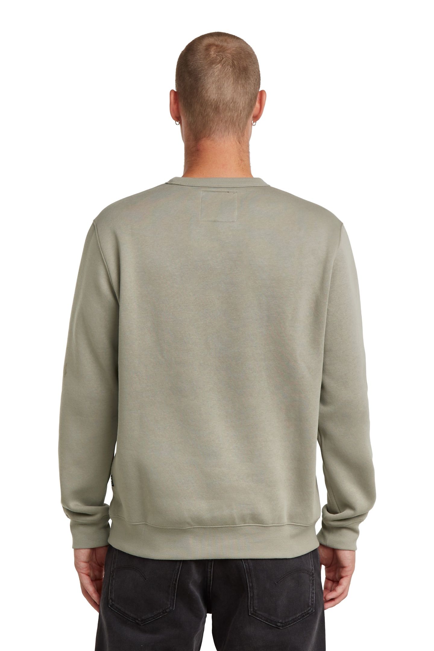 CENTER CHEST LOGO SWEATER ELEPHANT SKIN 4
