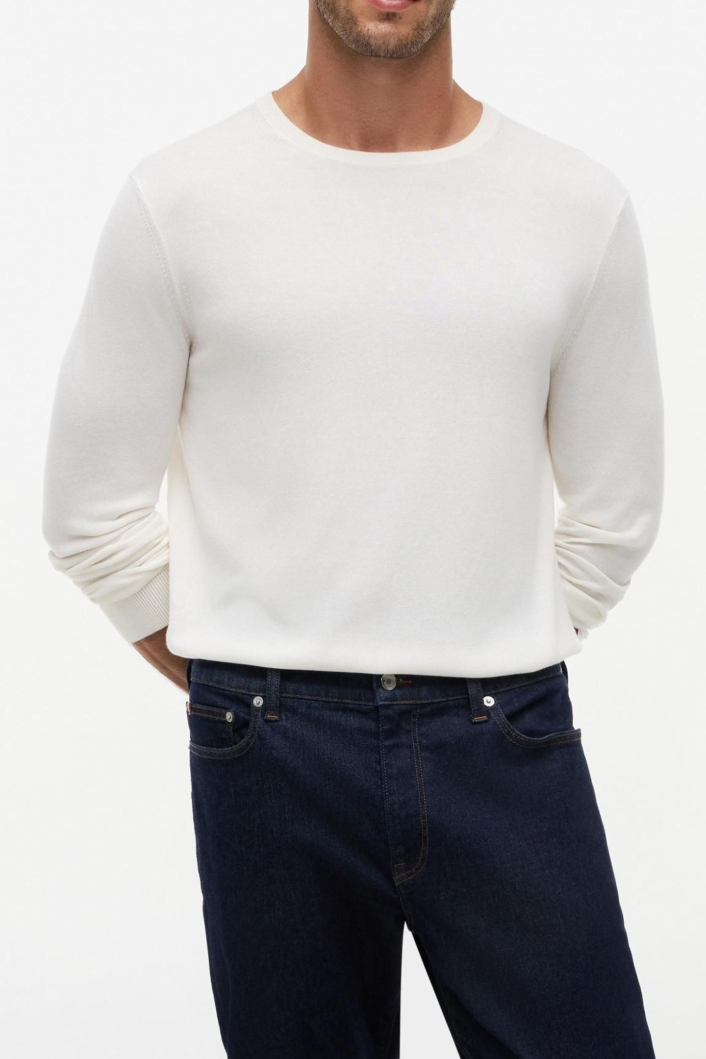 DC COTTON/LYOCELL SWEATER IVORY 2