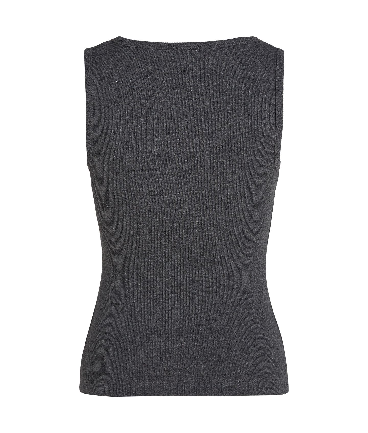 RIBBED V-NECK TANK MELANGE GREY MELANGE 6