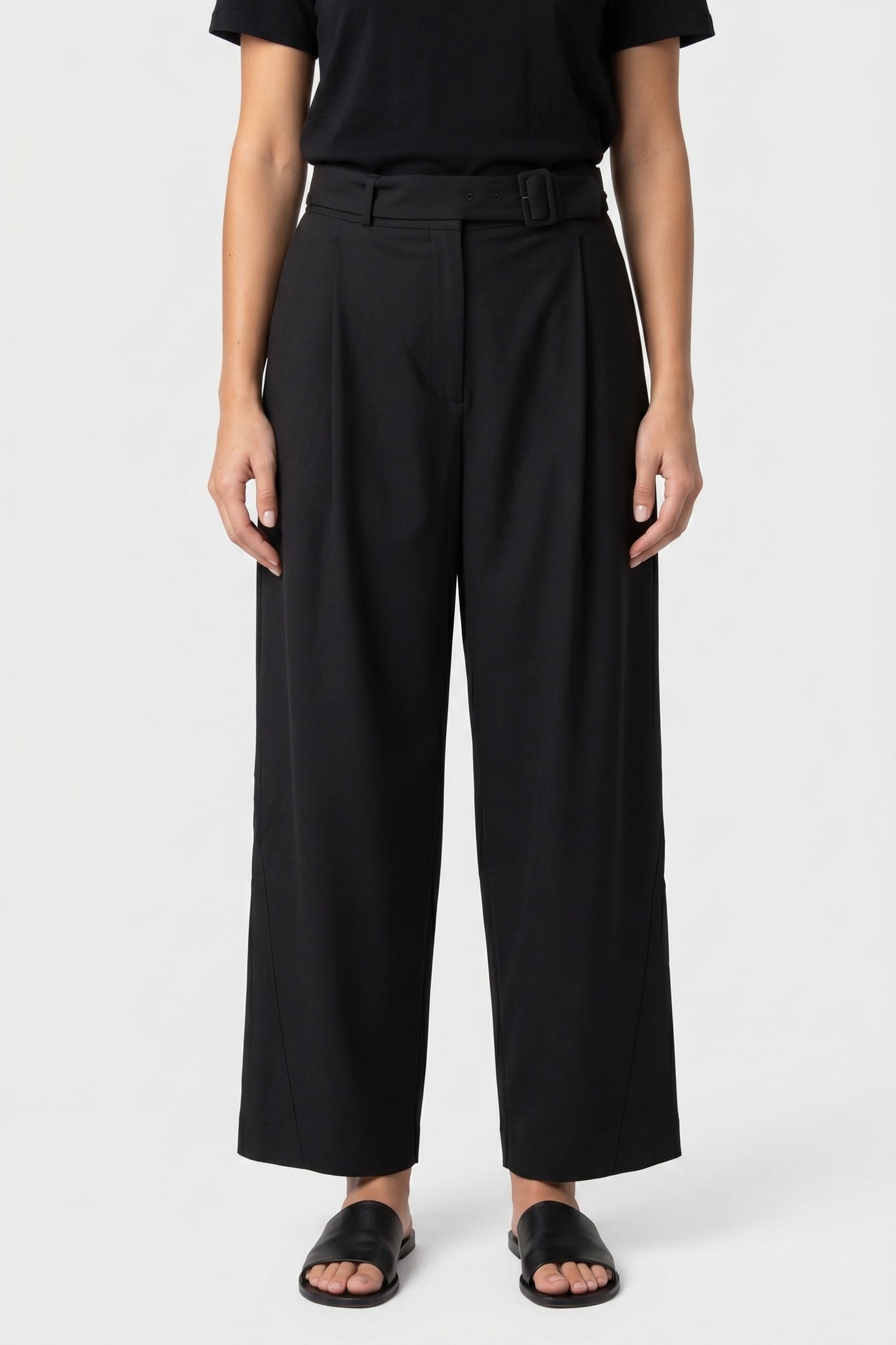 ANNA WOOL TROUSER BLACK 1