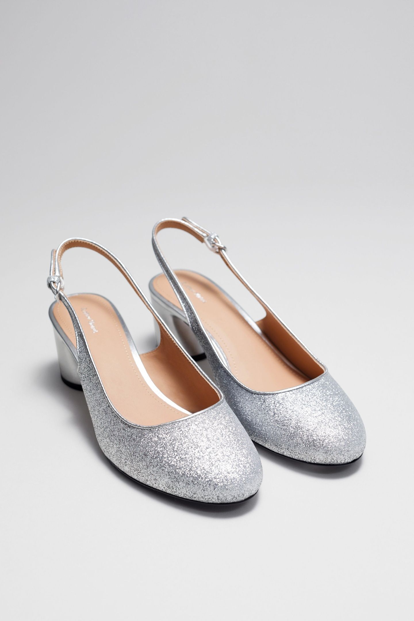 HASEL BLOCK HEEL PUMP SILVER 2