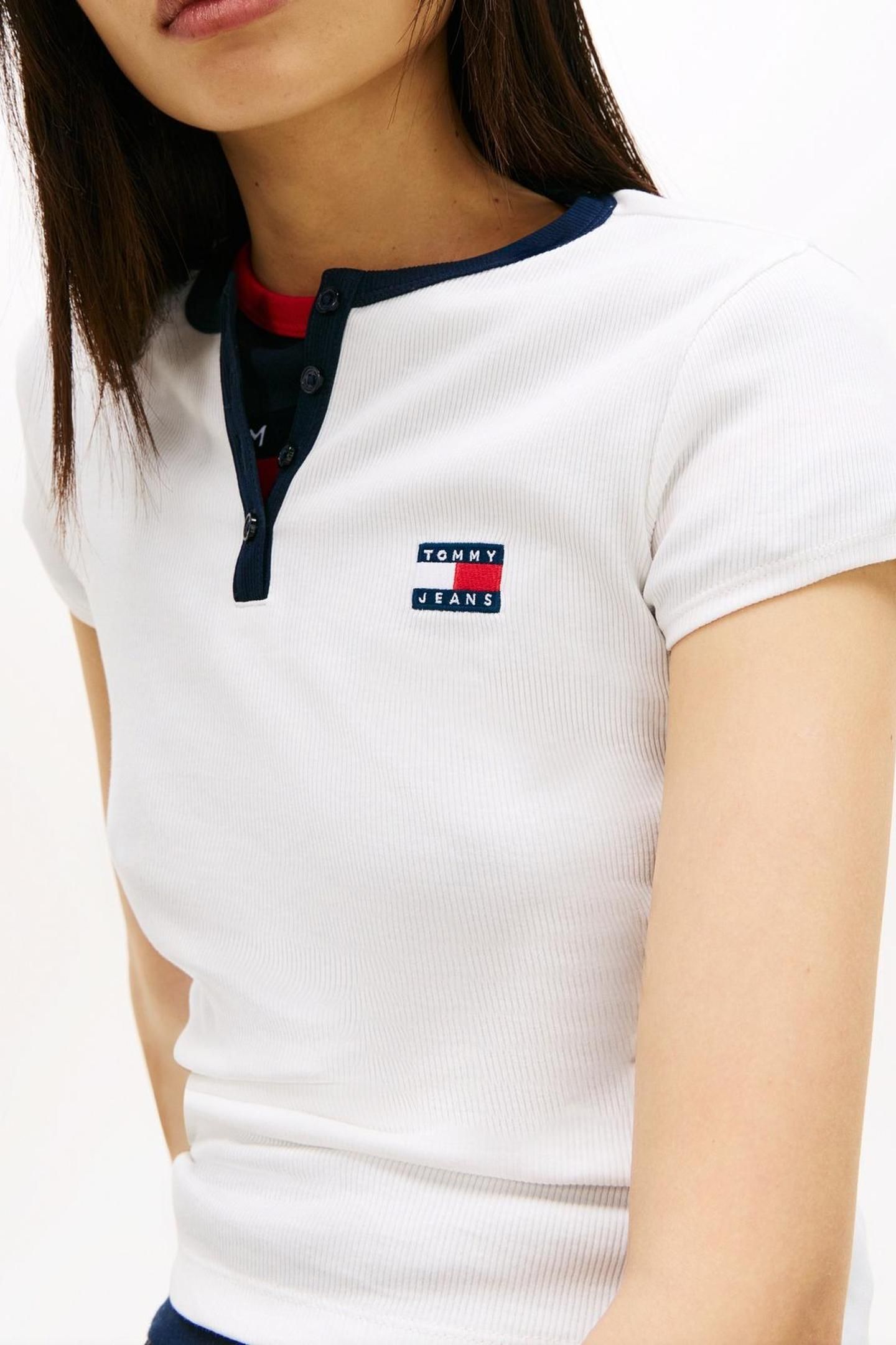TJW SLIM HENLEY BADGE ECRU 5