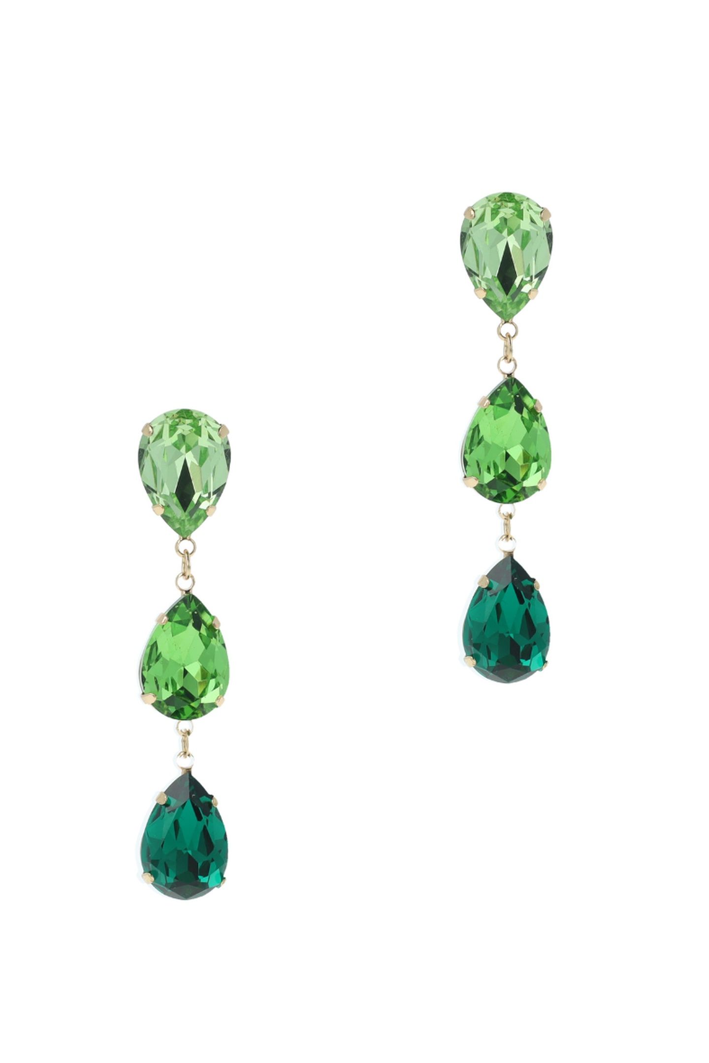 TRIPLE DROP EARHANGERS GREEN GREEN 1