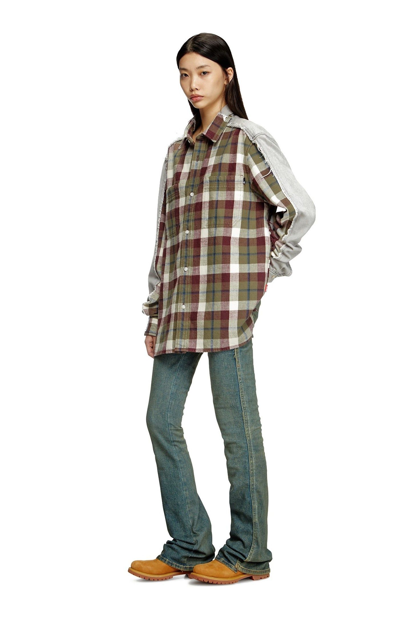 UNISEX DIESELOVES TBL FLANNEL/BACK DENIM SHIRT 2