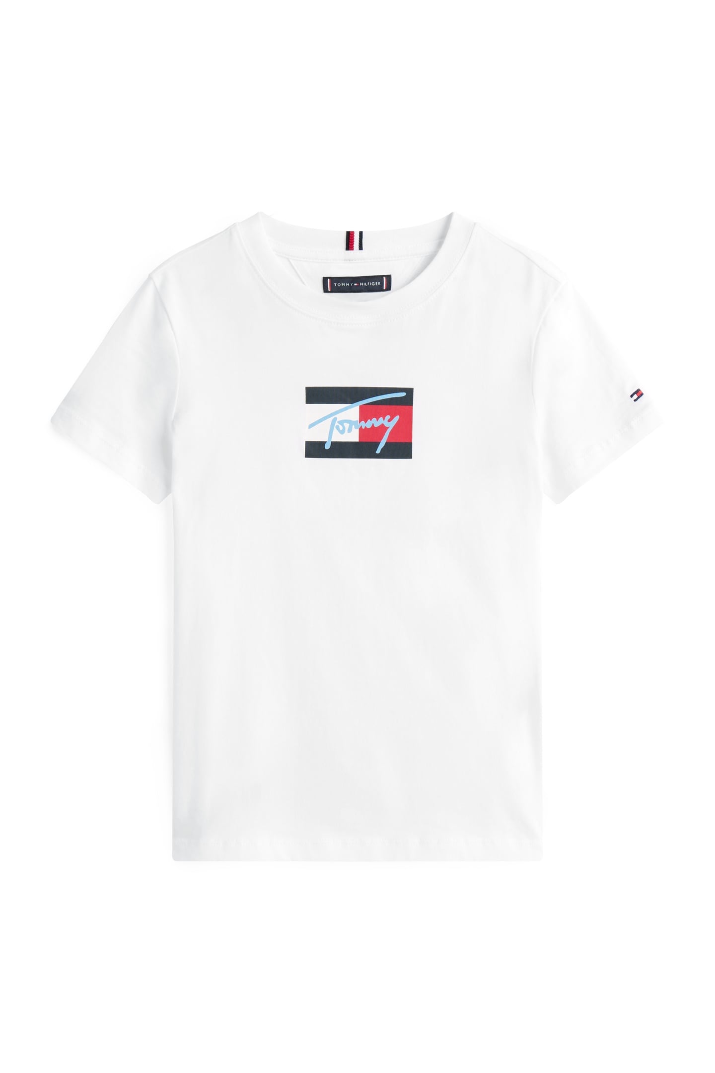 BOYS TOMMY SCRIPT FLAG SWEATER WHITE 4