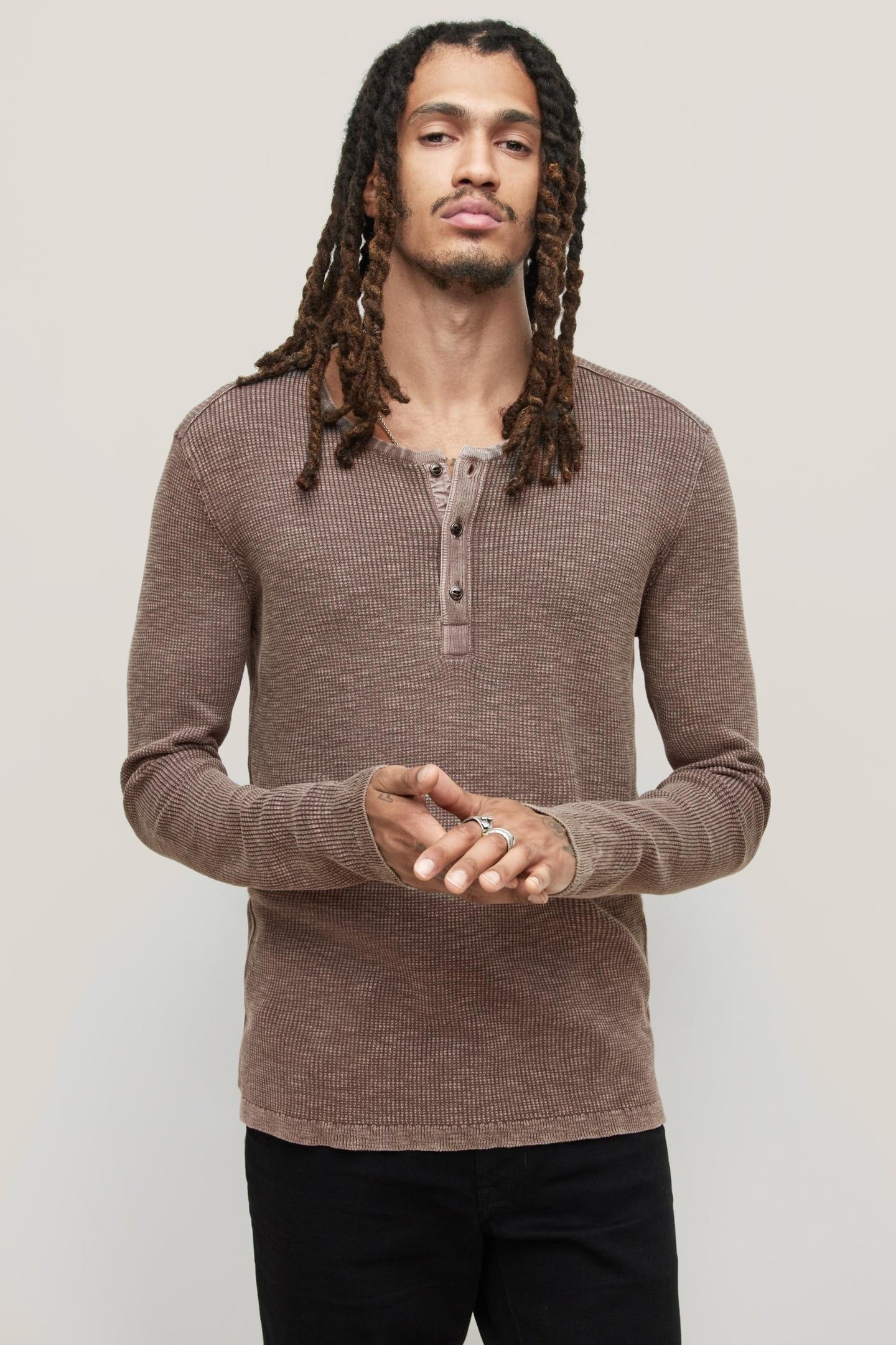 NASHVILLE WAFFLE HENLEY I PLUM WOOD 1