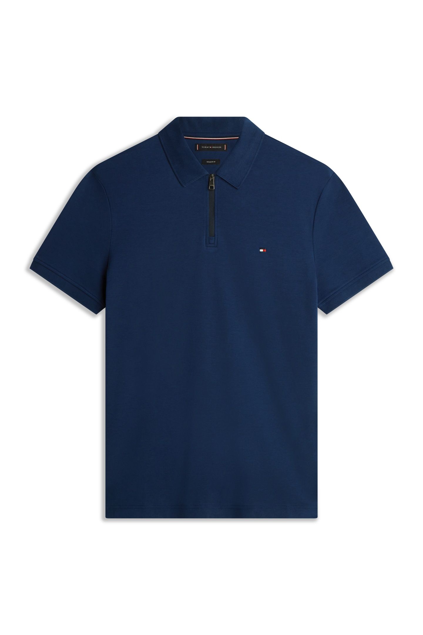INTERLOCK ZIP REGULAR POLO CARBON NAVY 4