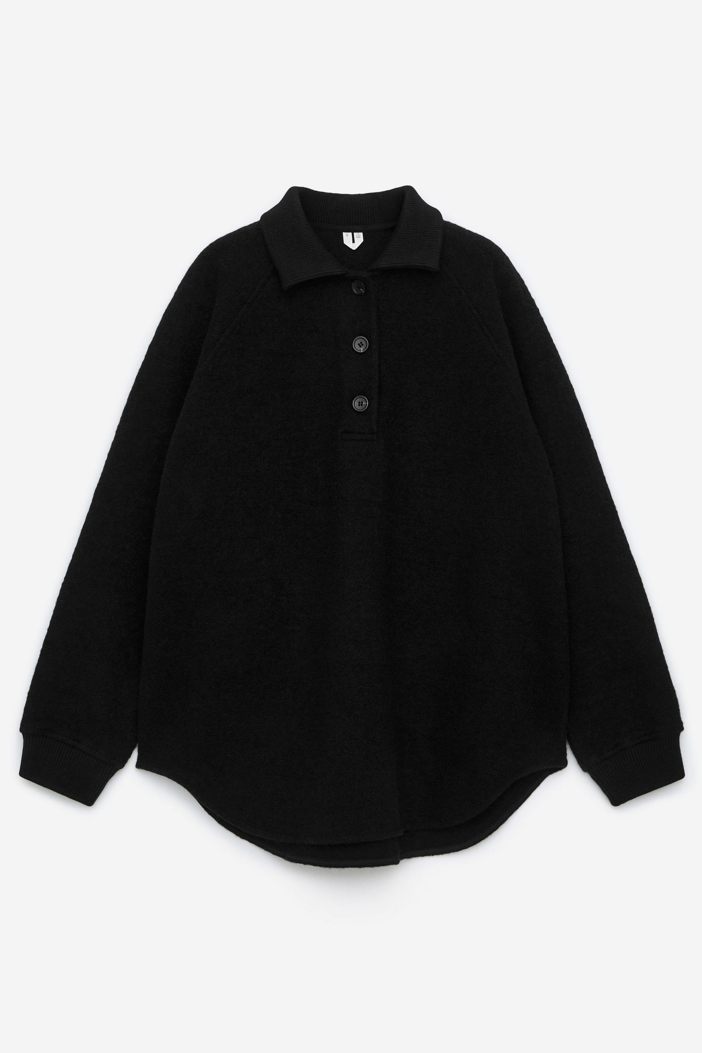 BODIL BOILED WOOL POLO BLACK 3