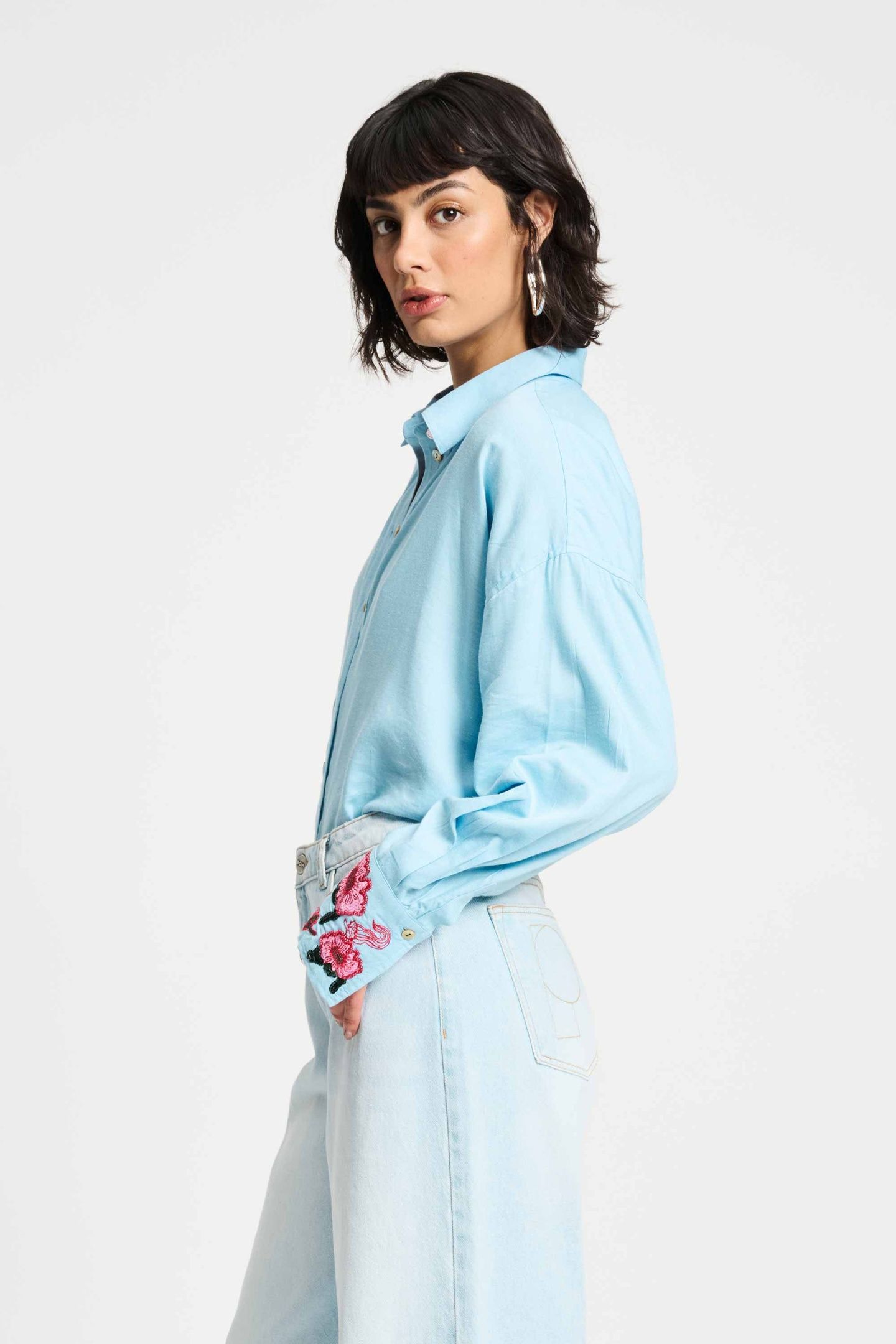 BLOUSE - SKY BLUE MELANGE 5