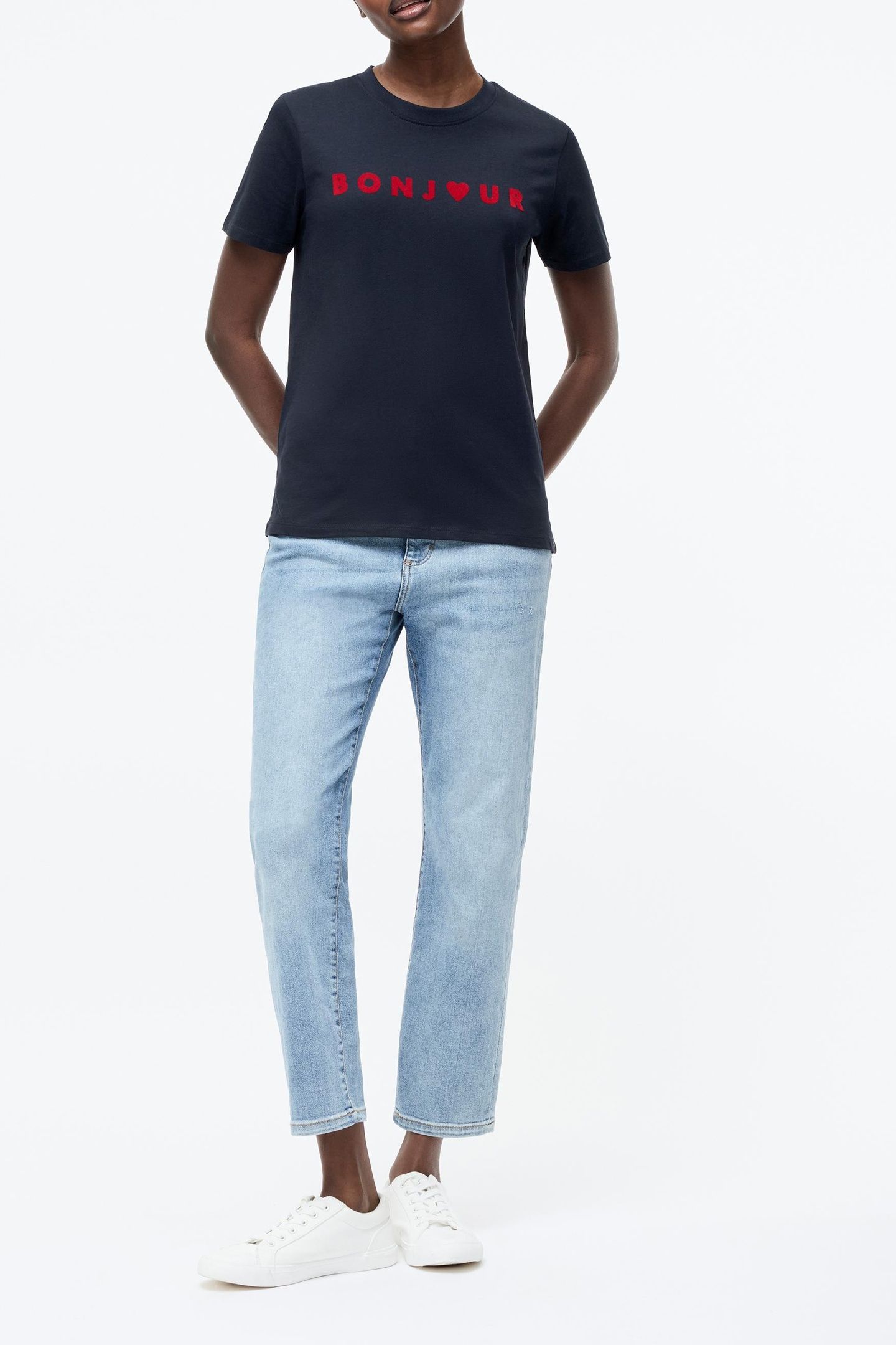 BONJOUR TEE MIDNIGHT BLUE/RED 9