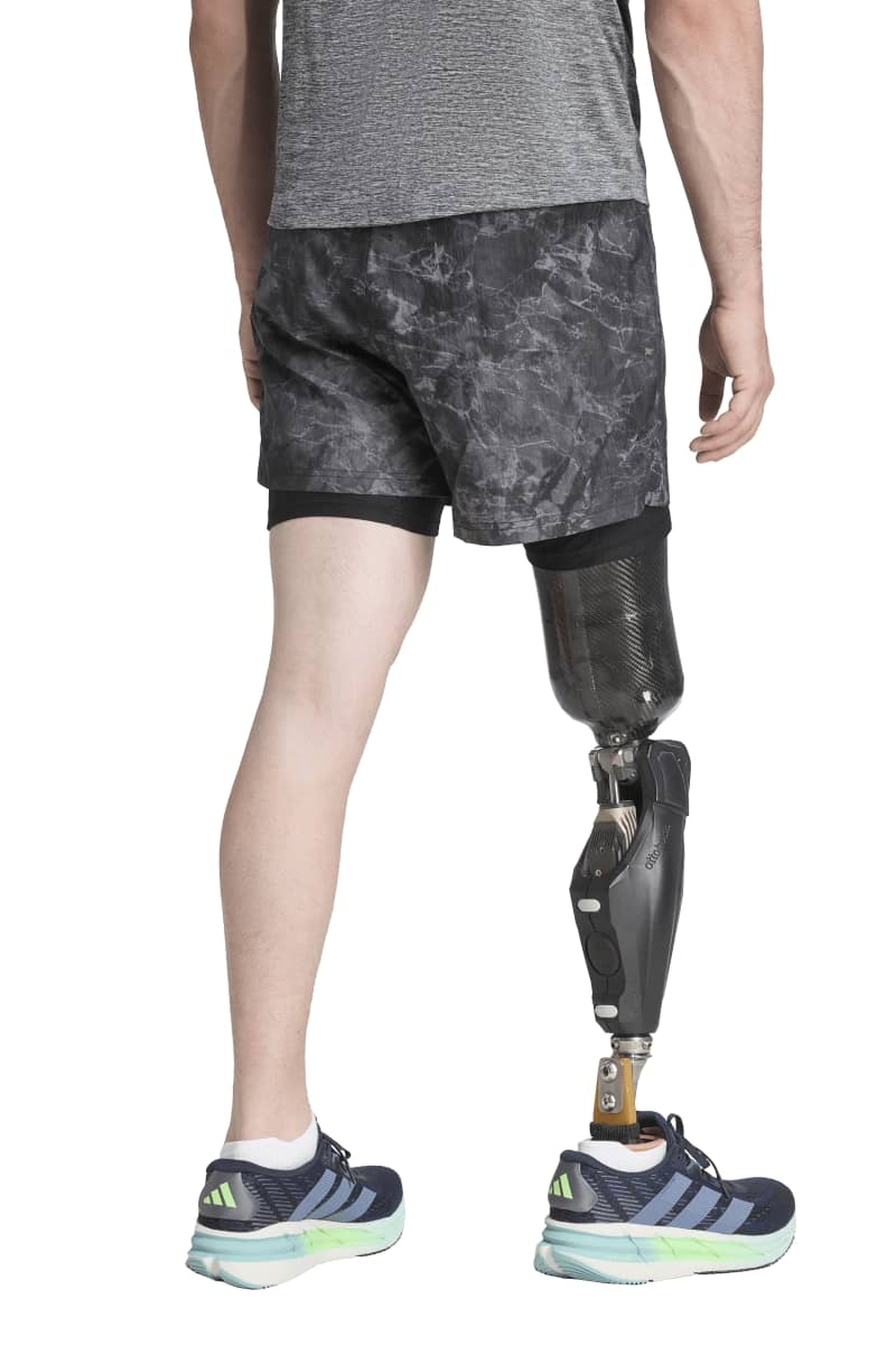 UNISEX PERFORMANCE OWN THE RUN SPRAY DYE 2IN1 SHORT GREY FOU 3