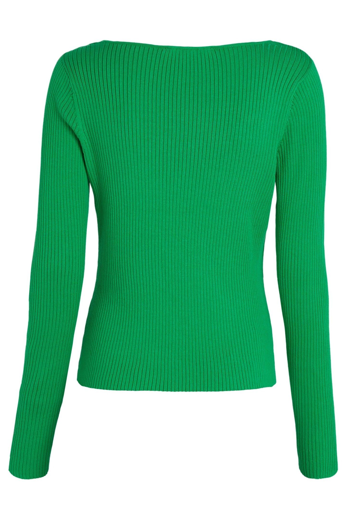 LS FEMININE KNIT TOP BRIGHT GREEN 2