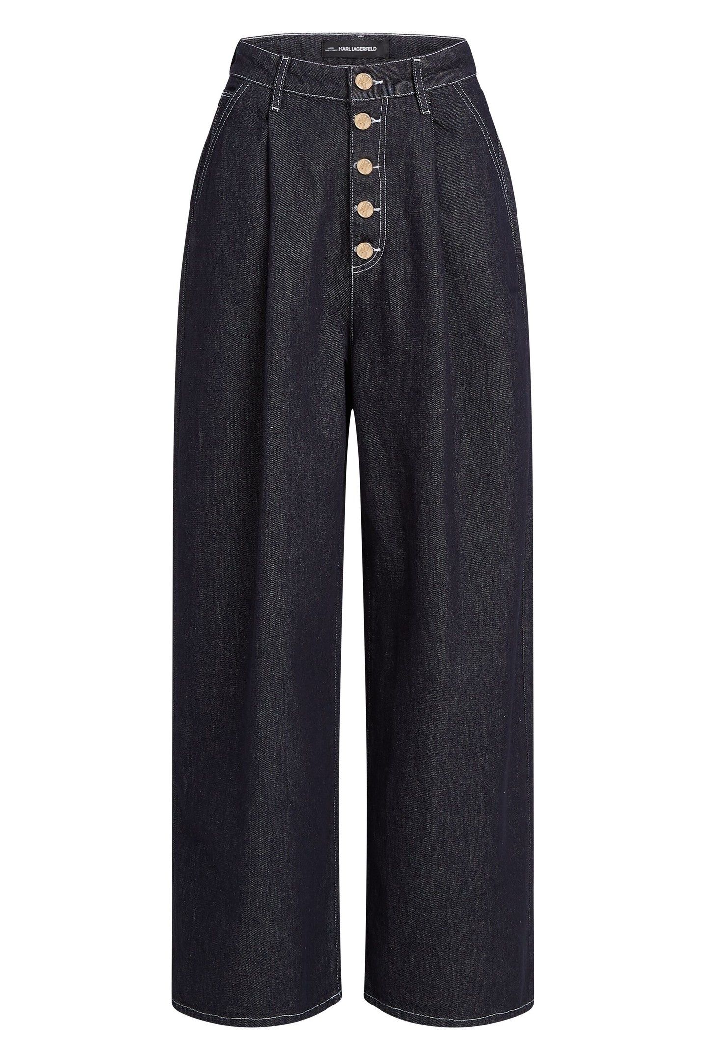 BUTTON DENIM PANTS DARK BLUE 3