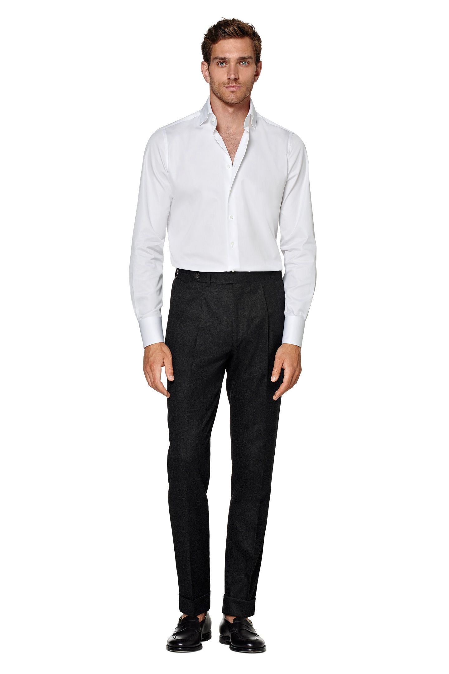 LUXURY WHITE WIDESPREAD FORMAL SHIRTS WHITE 1