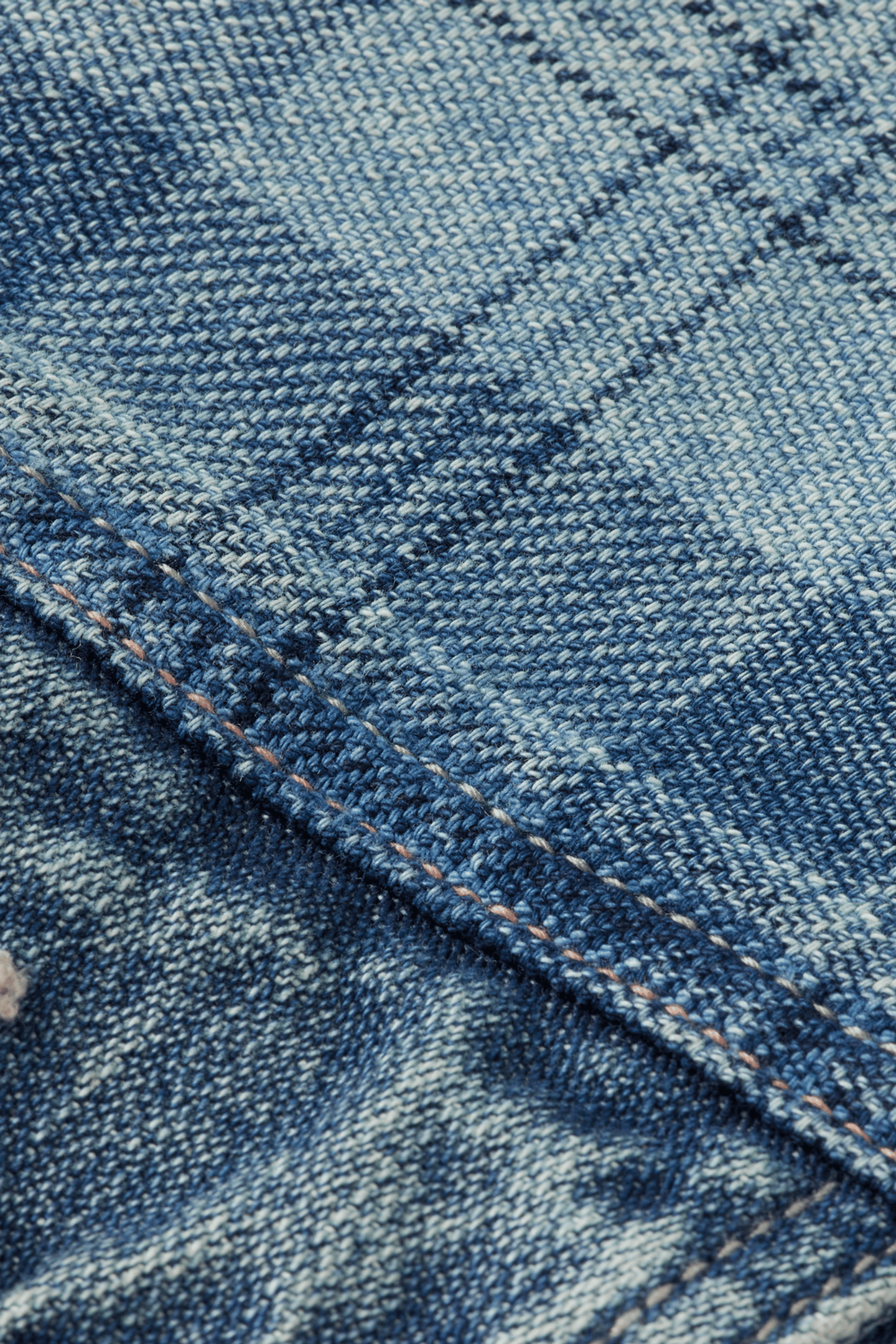 CUSTOMISED DENIM JACKET IN MIXED FABRIC - OUTDOOR BLUE OUTDO 7